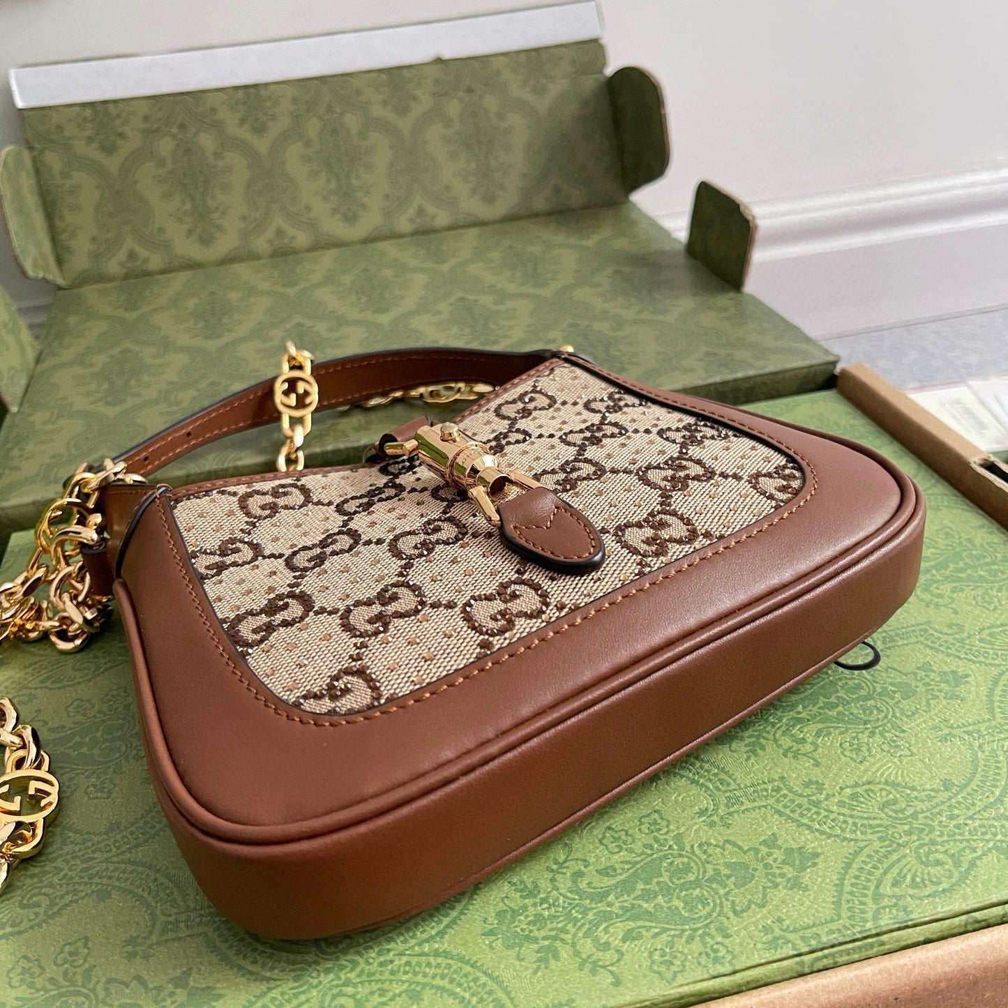 G Luxurious Lizard Pattern Bag