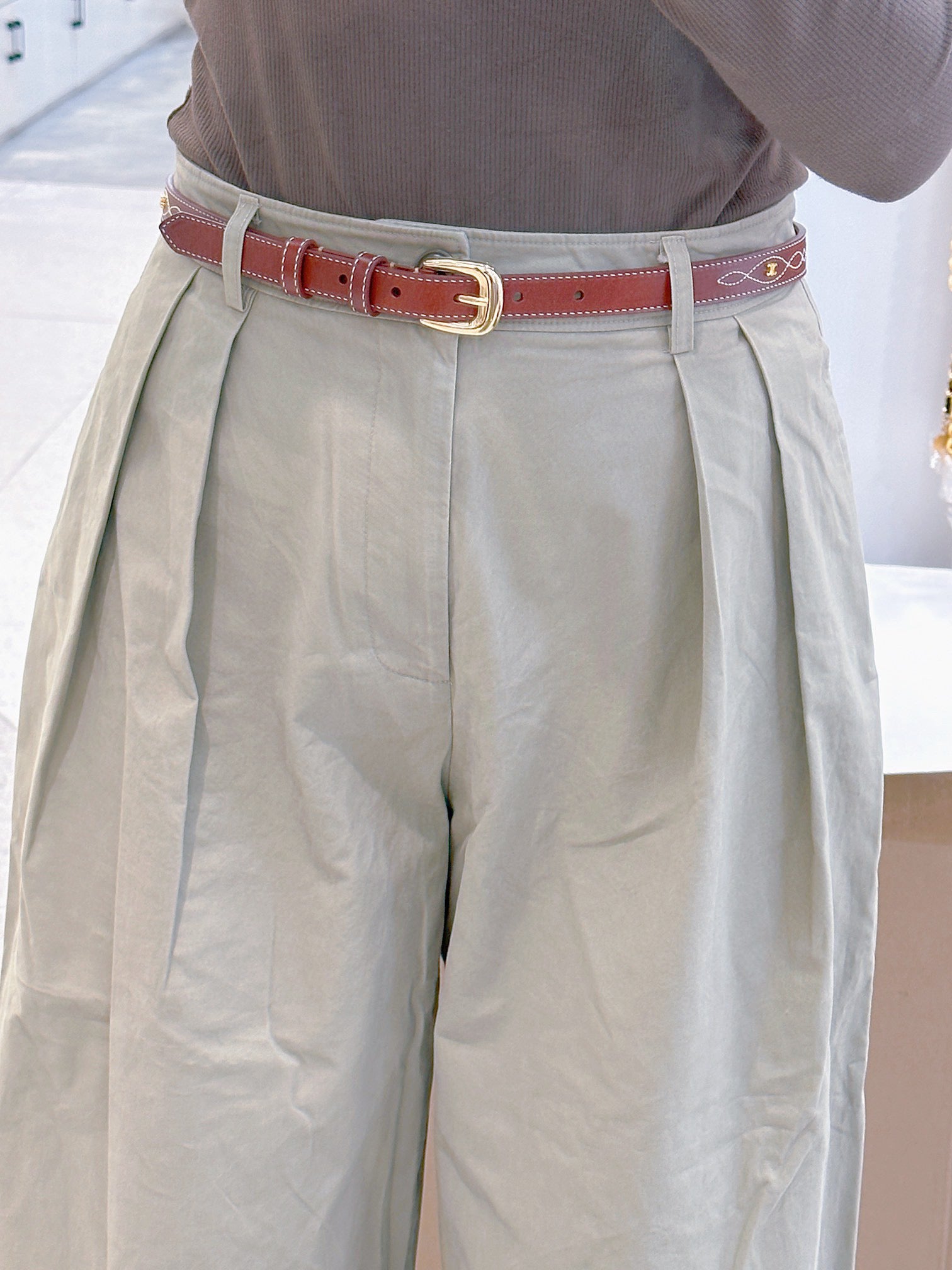 C Women's Belt – Handmade Tanneries Haas Novonappa Leather, Vintage French Style