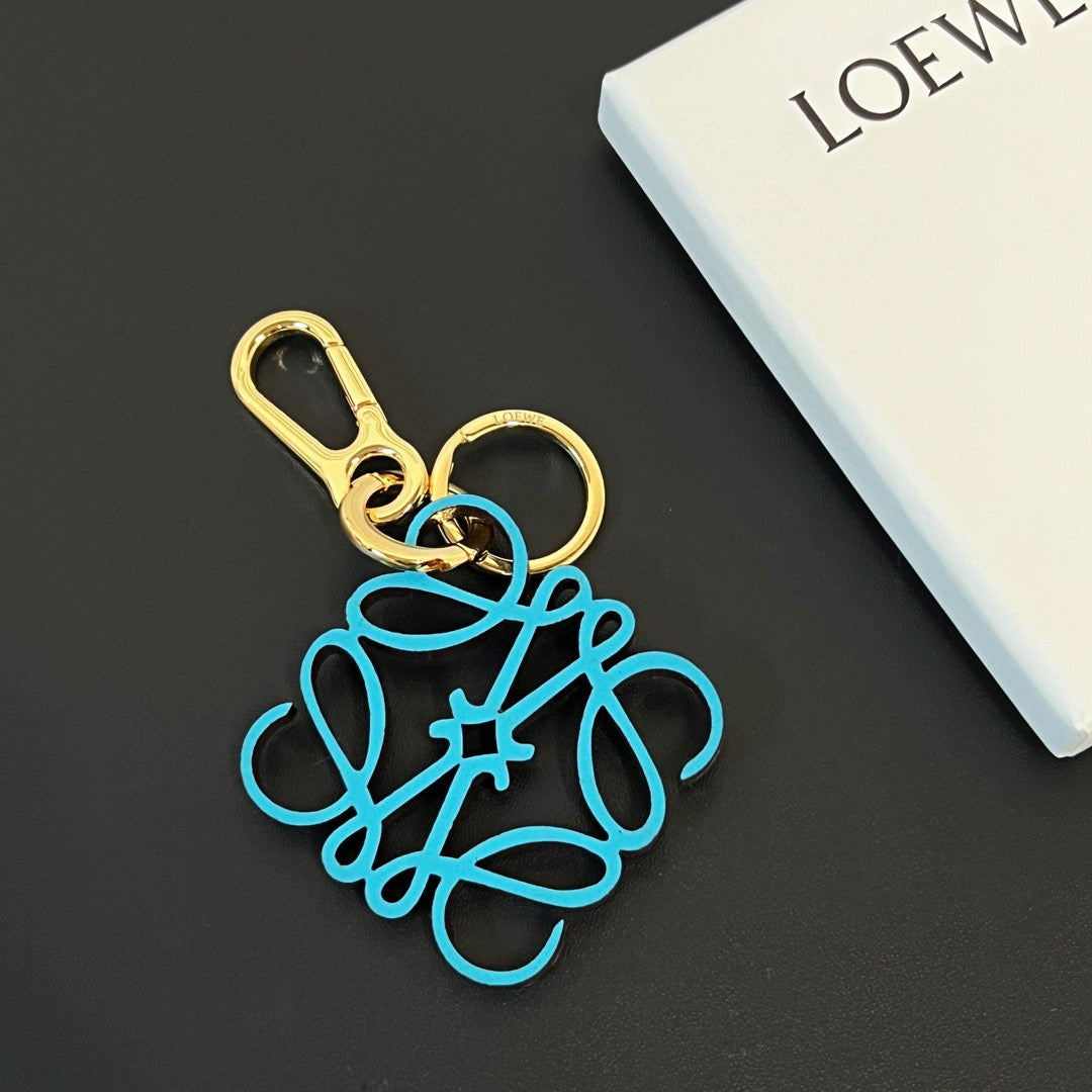 Two-Tone Leather Key Charm