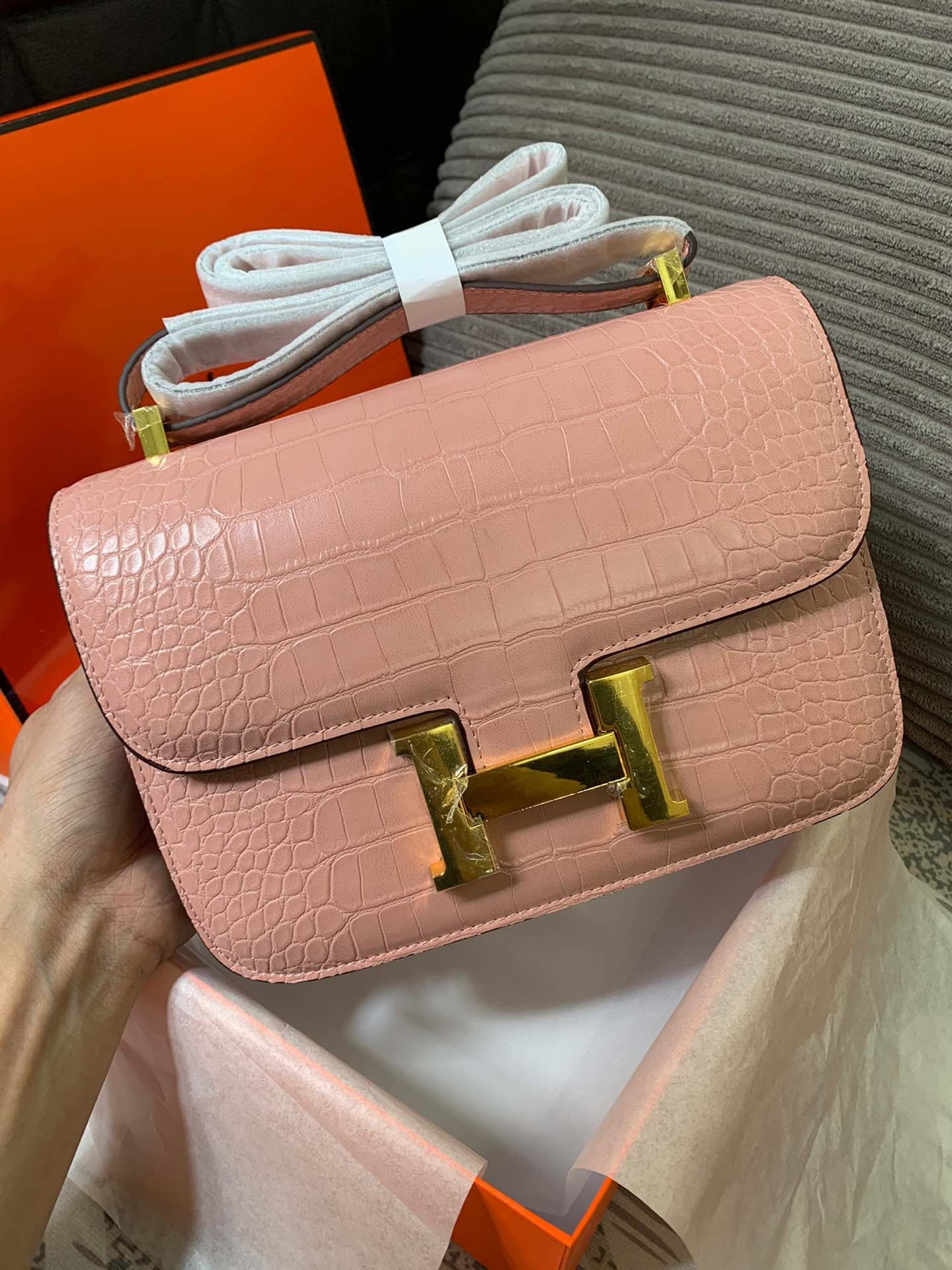 Crocodile-Patterned Bag from the Constance Collection
