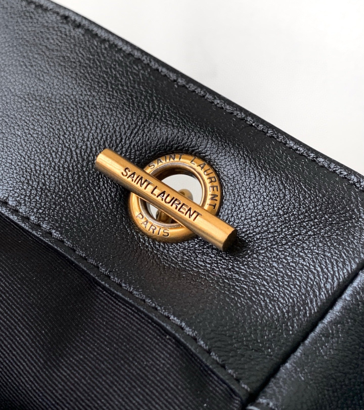 Elegant Black Lambskin Shoulder Tote