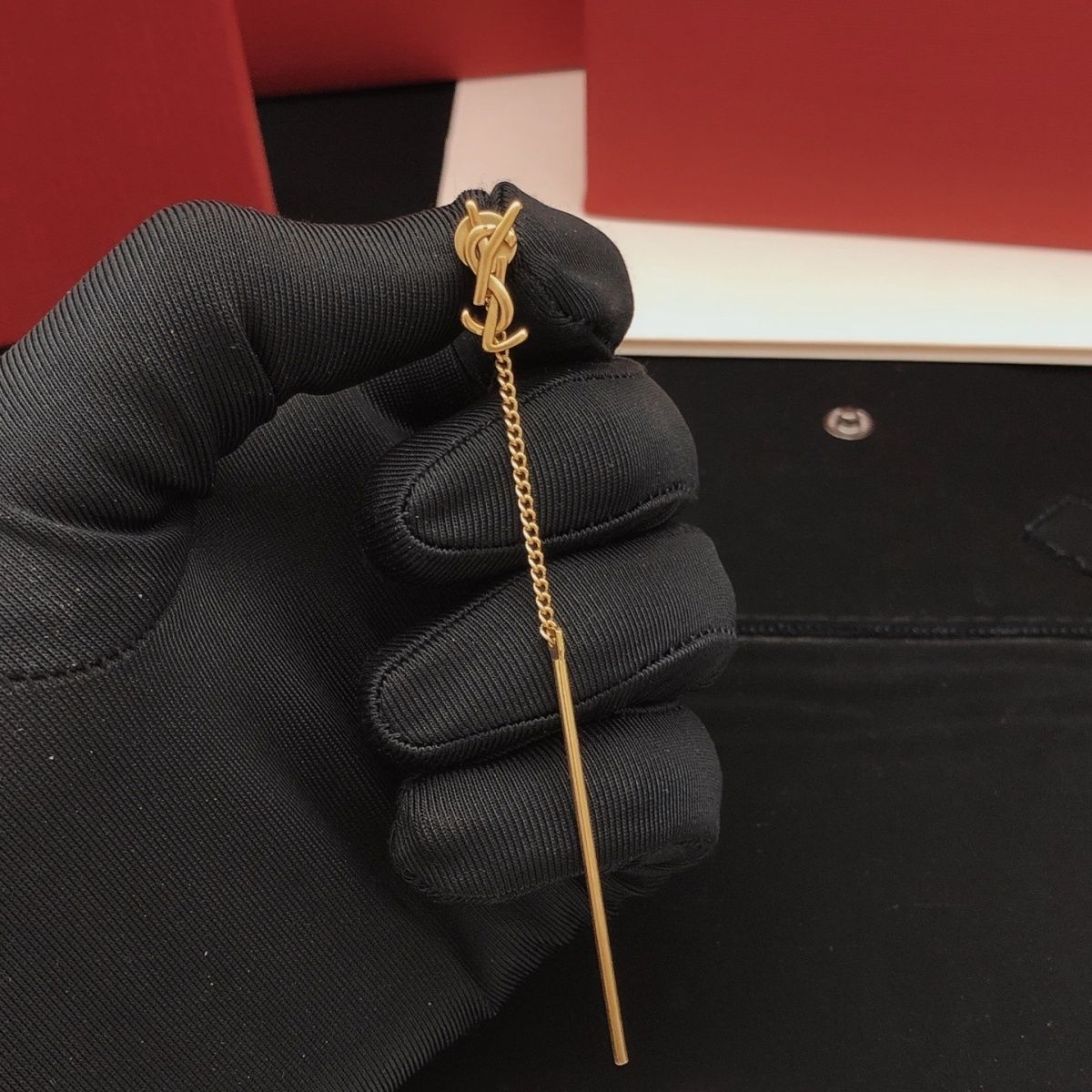 Gold Drop Chain Earrings