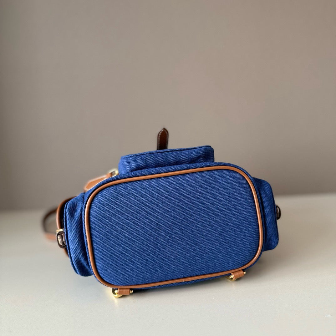 Premium Canvas &  Calfskin College-Style Backpack – JKS