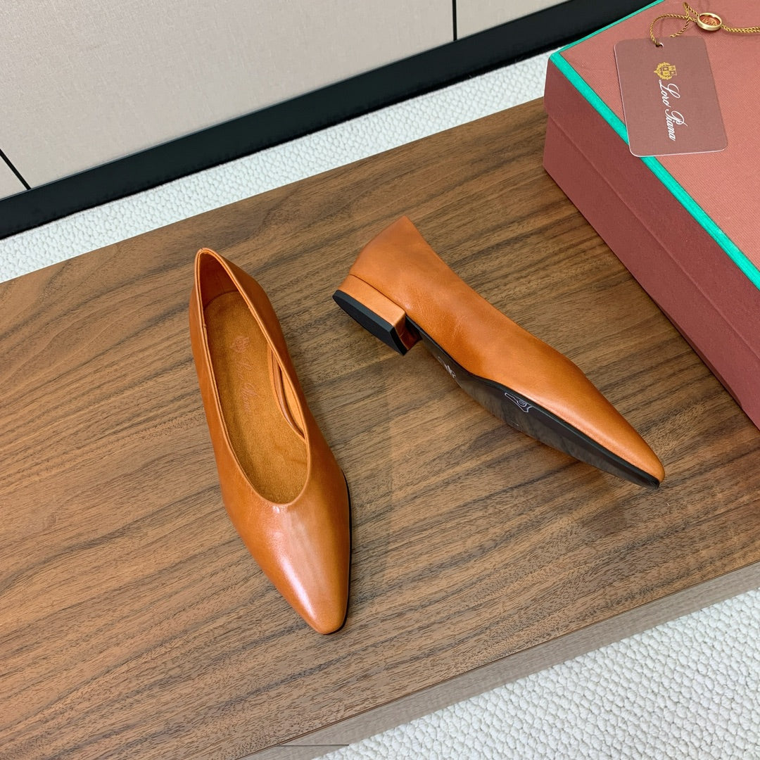 LP Elegant Minimalist Leather Flats