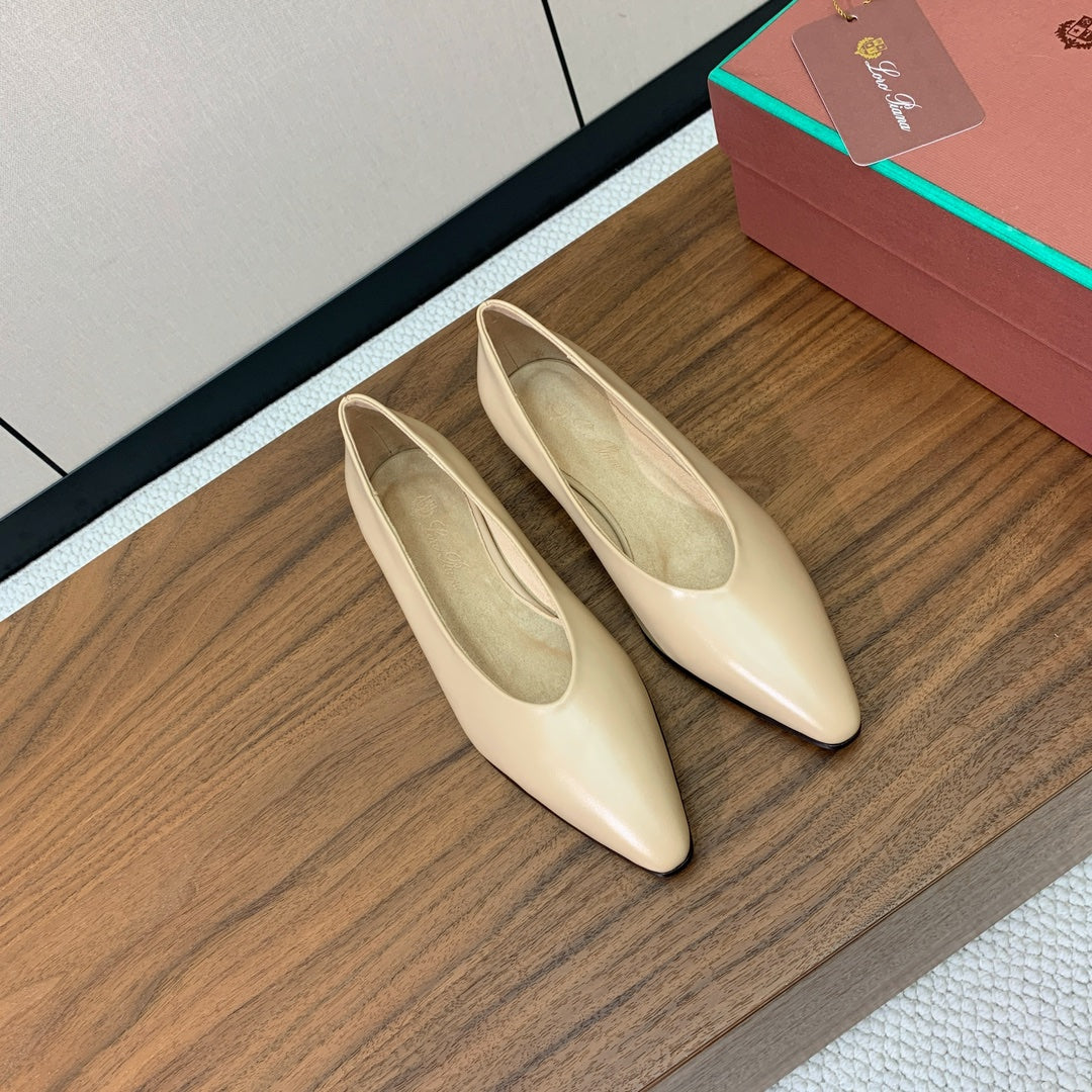 LP Elegant Minimalist Leather Flats