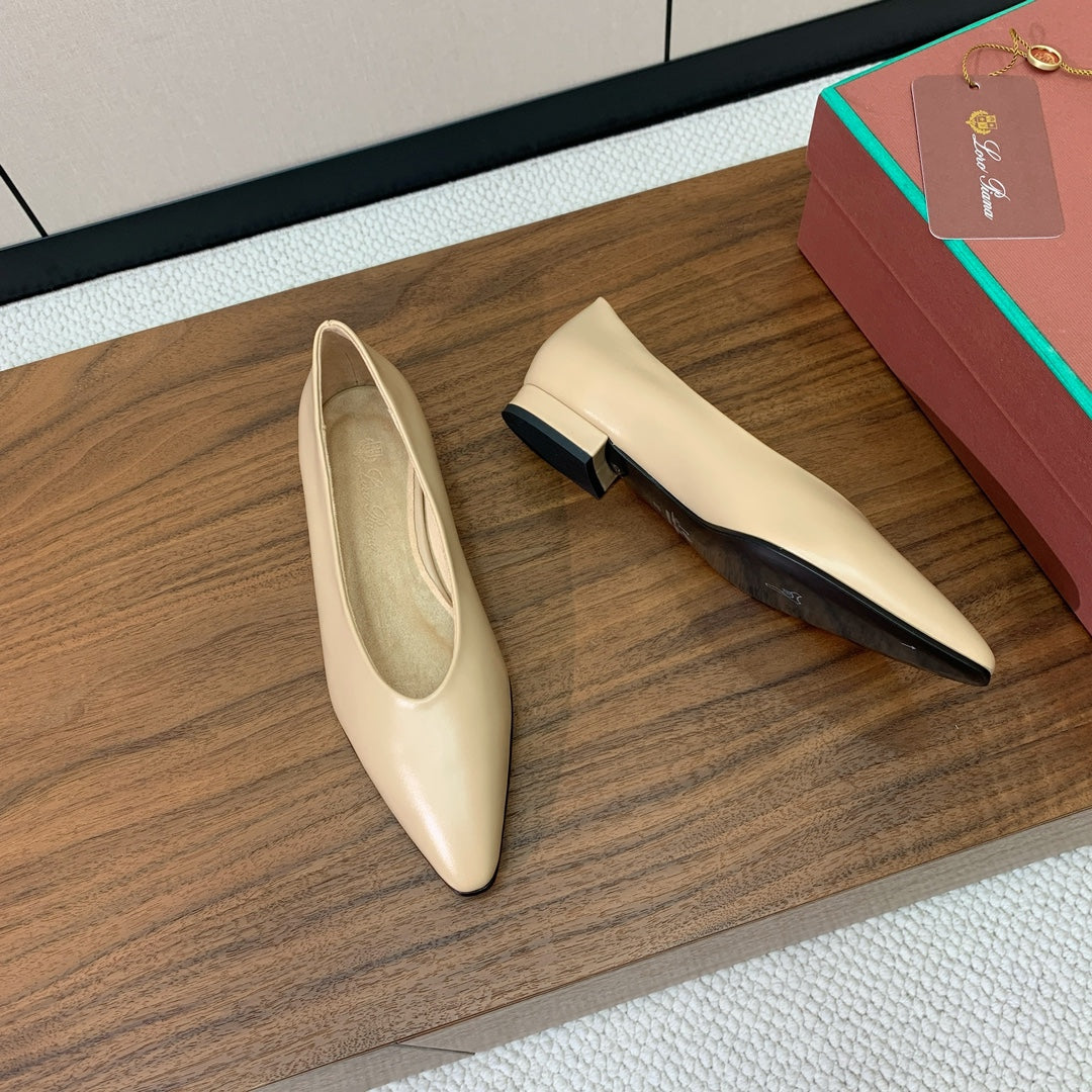 LP Elegant Minimalist Leather Flats