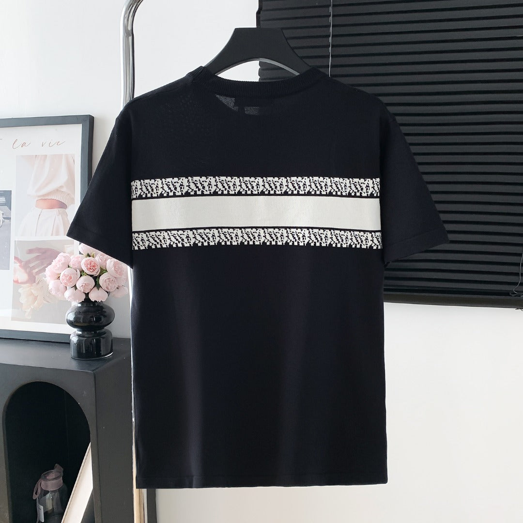 D- Logo Embroidered Short Sleeve T-Shirt
