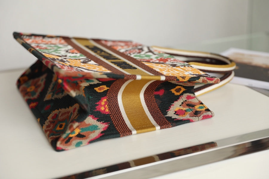 Embroidered Oblique-Style Tote