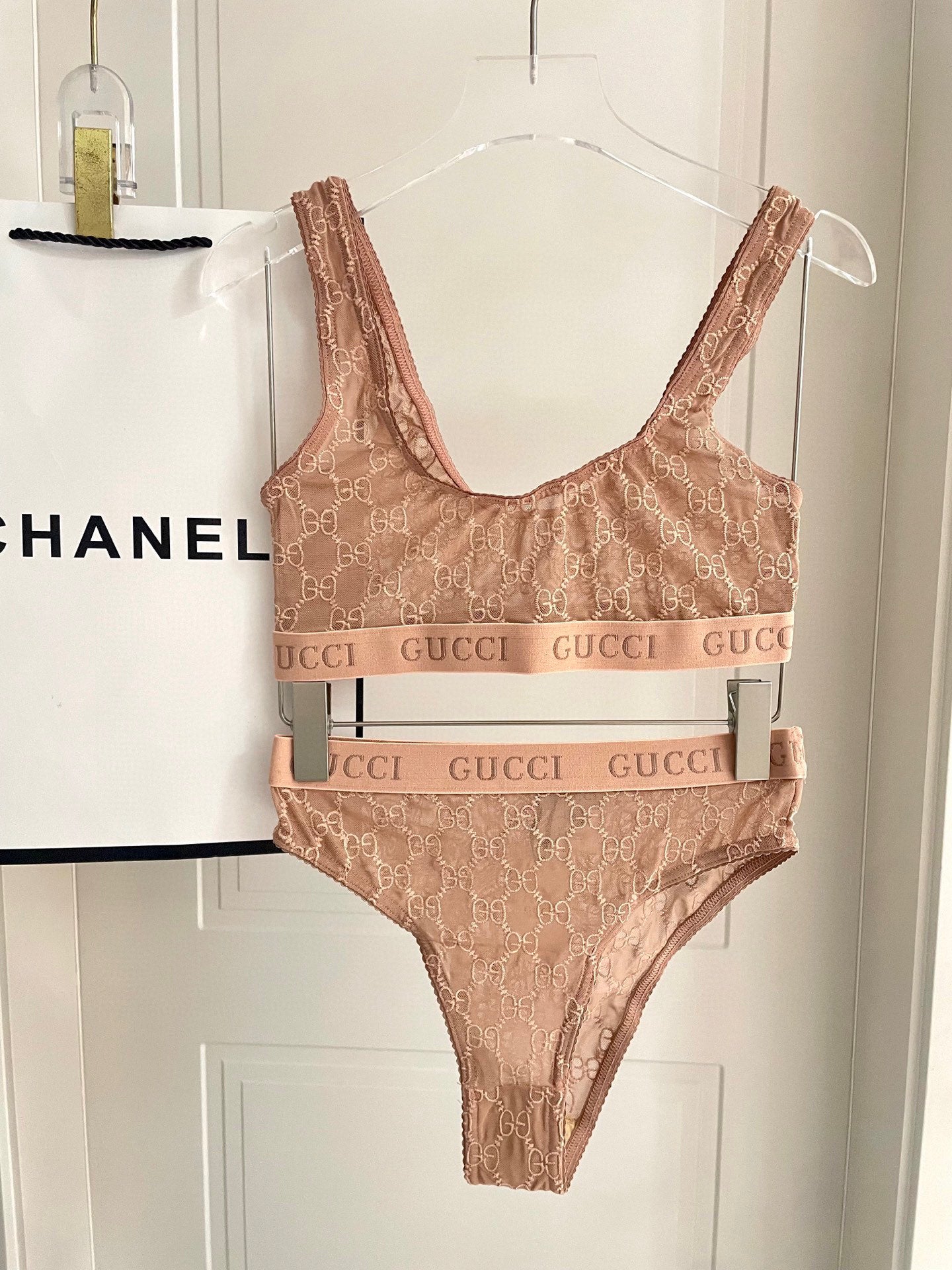 Embroidered Sheer Mesh Bodysuit – Deep V & Lace Detail