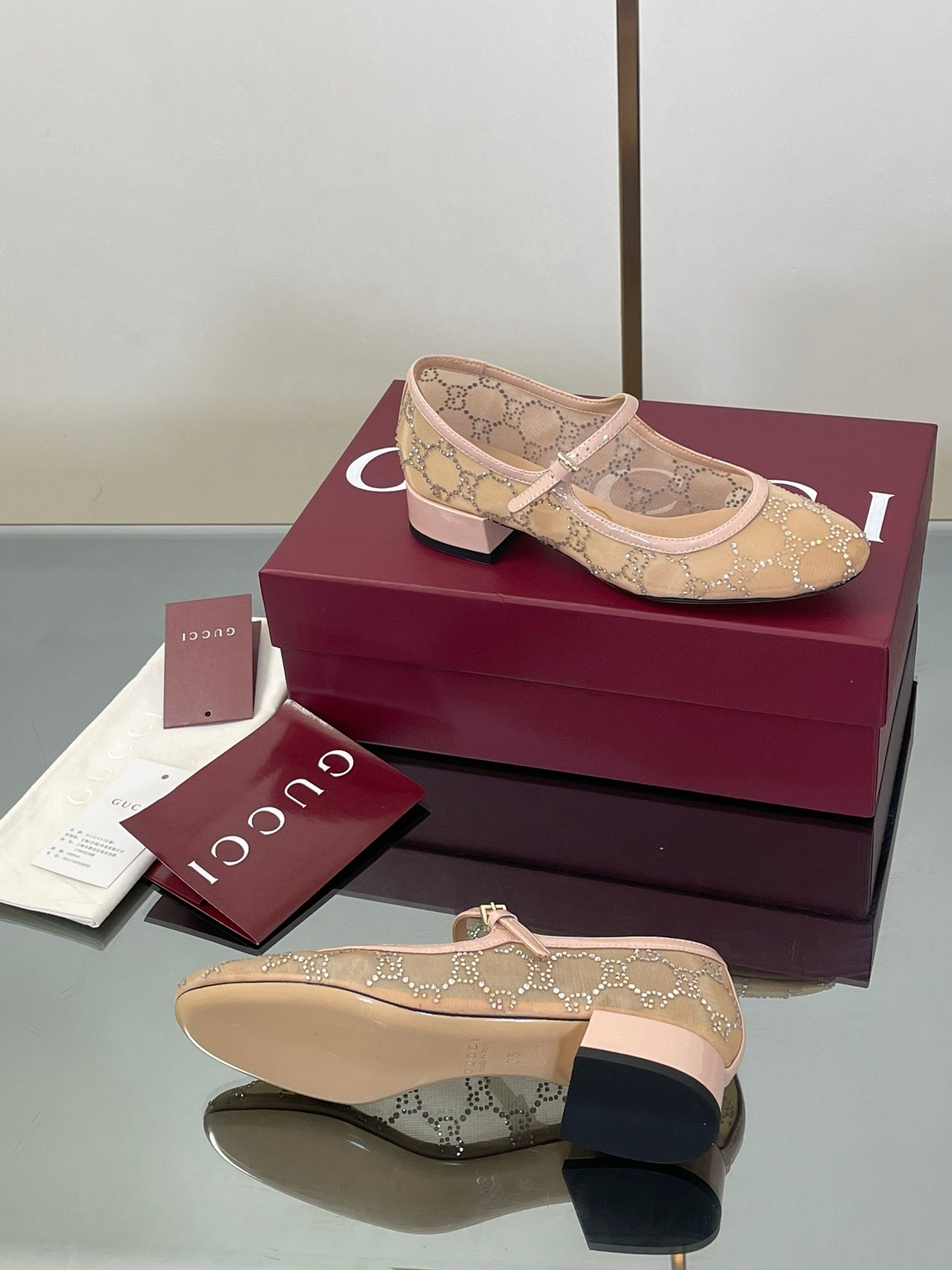 Luxury Crystal Mesh Mary Jane Flats – Early Fall 2025 Collection