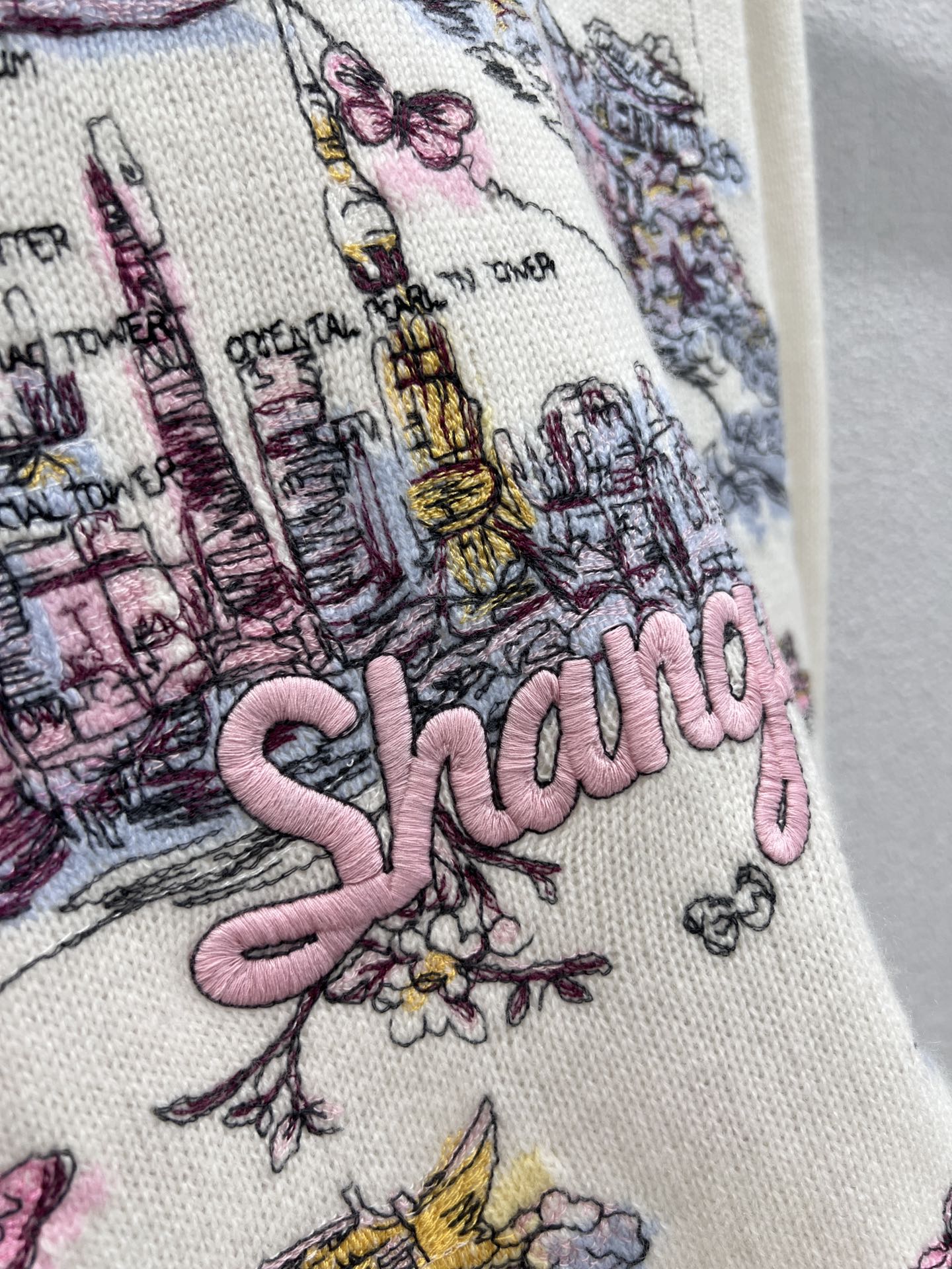 Embroidered Cashmere Knit Sweater (Premium Quality)