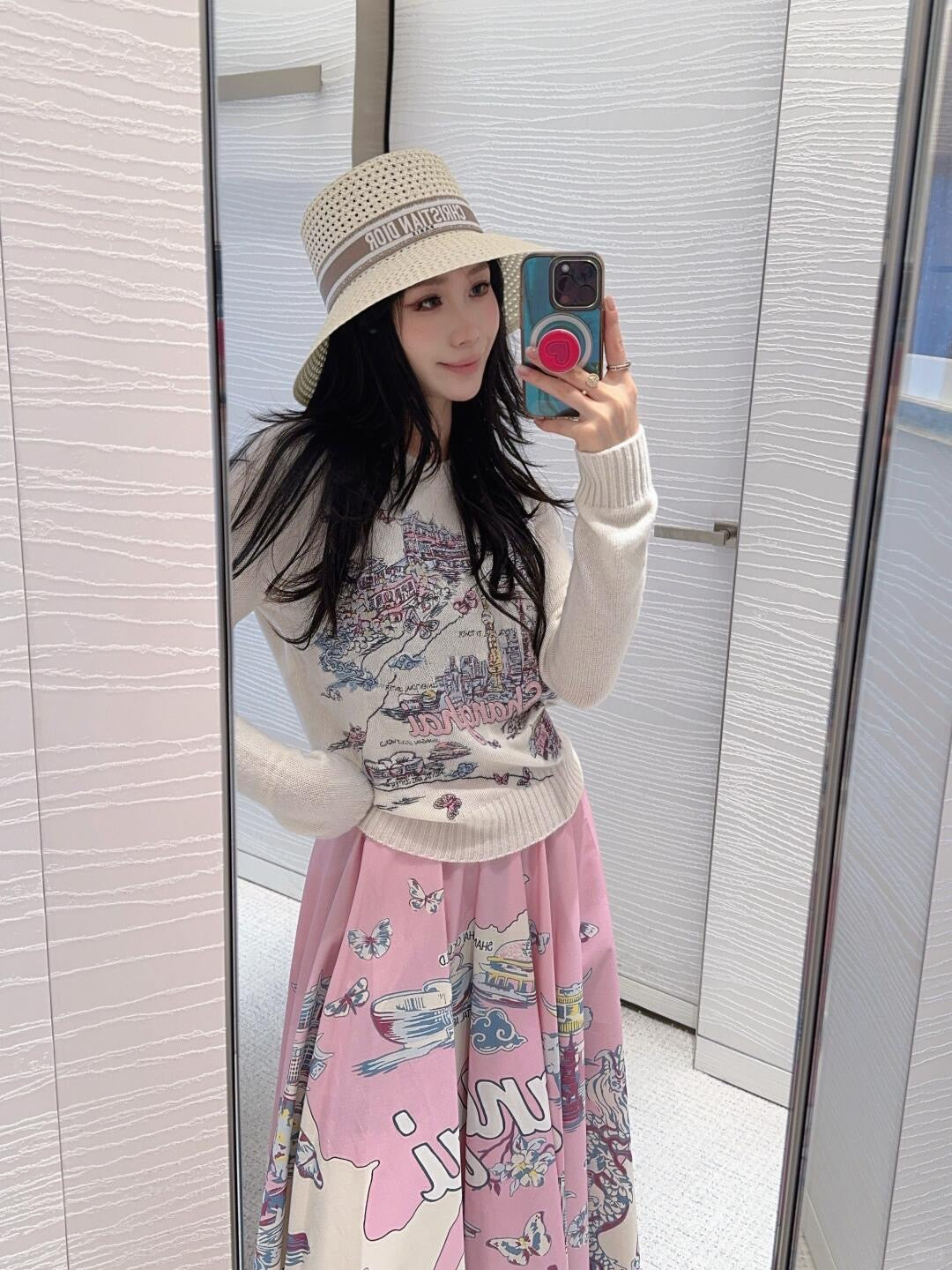 Embroidered Cashmere Knit Sweater (Premium Quality)