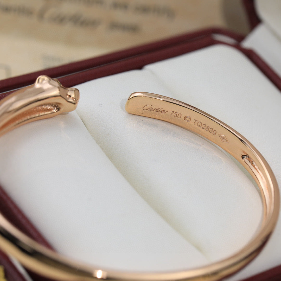 Bold Panther Bangle – No Stone Version
