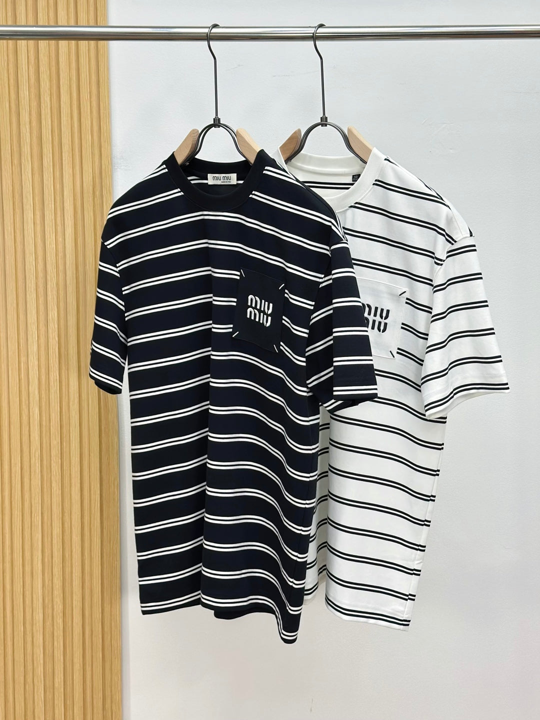 2025 Unisex Striped Knit T-Shirt – Retro College Vibes