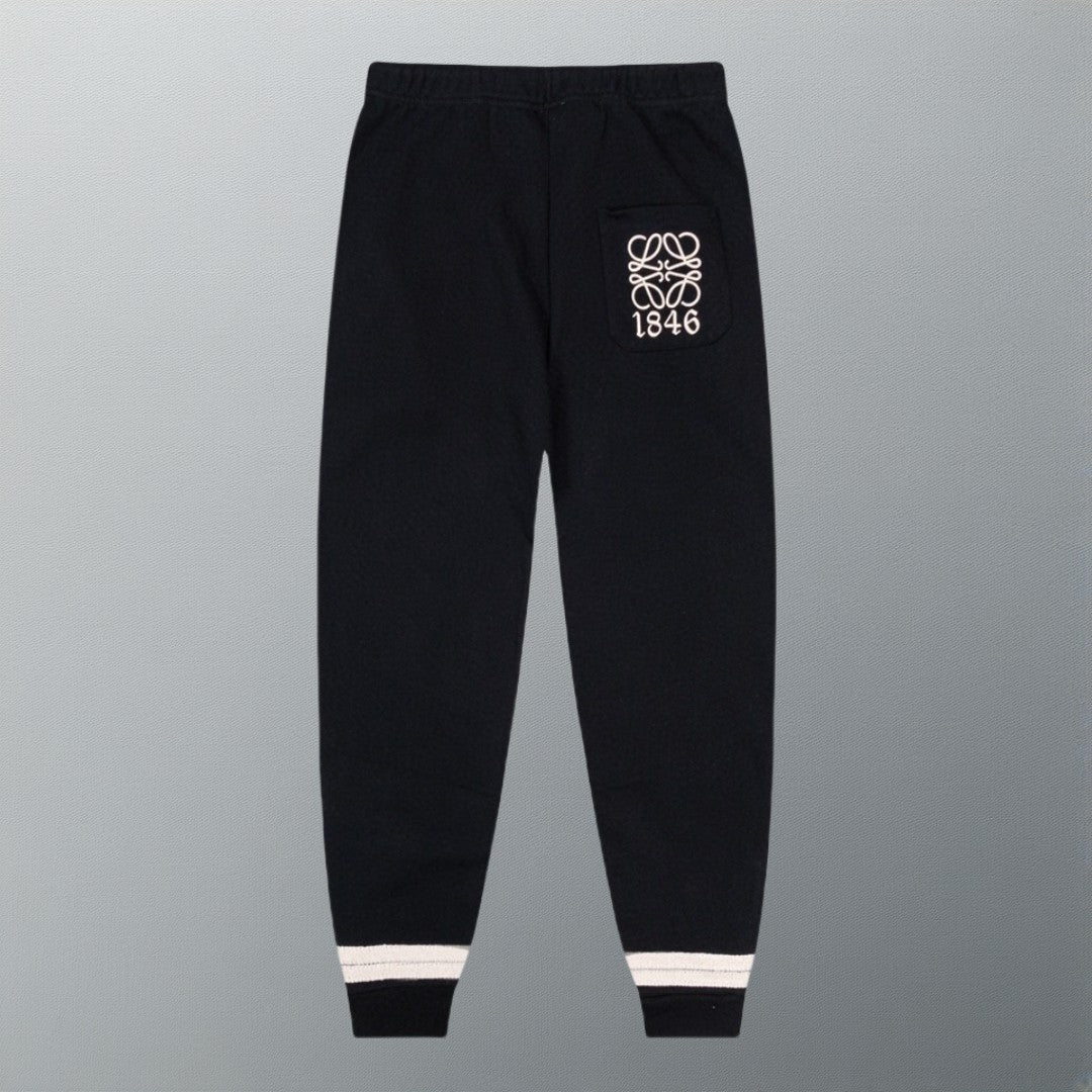 Unisex Embroidered Logo Pants – Woven Side Trim