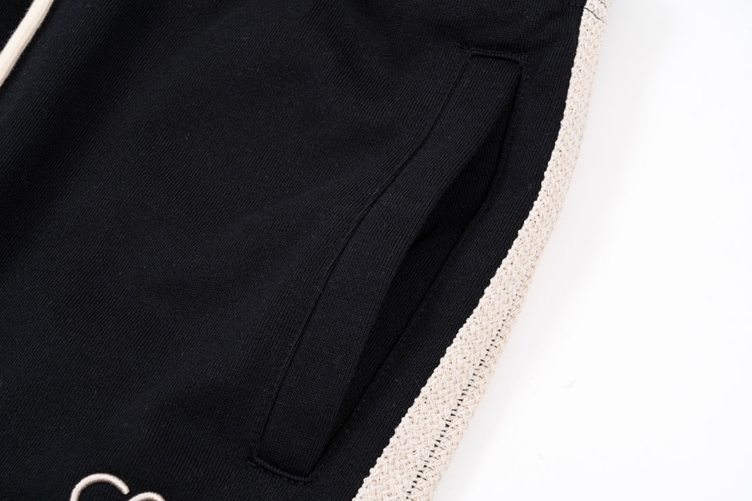 Unisex Embroidered Logo Pants – Woven Side Trim