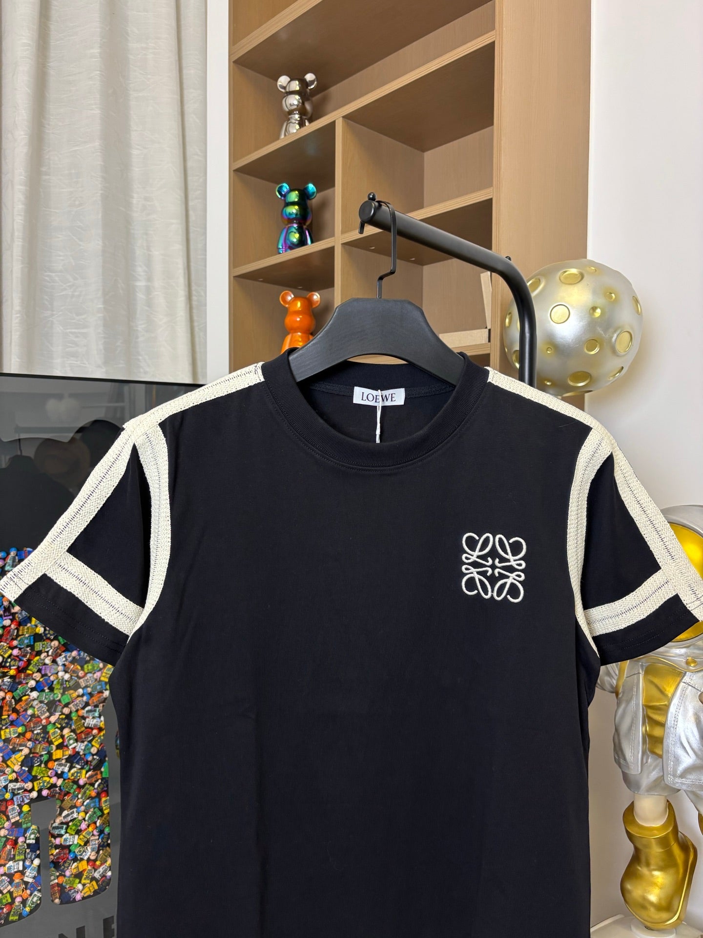 Unisex Embroidered Logo T-Shirt – Woven Trim Detailing