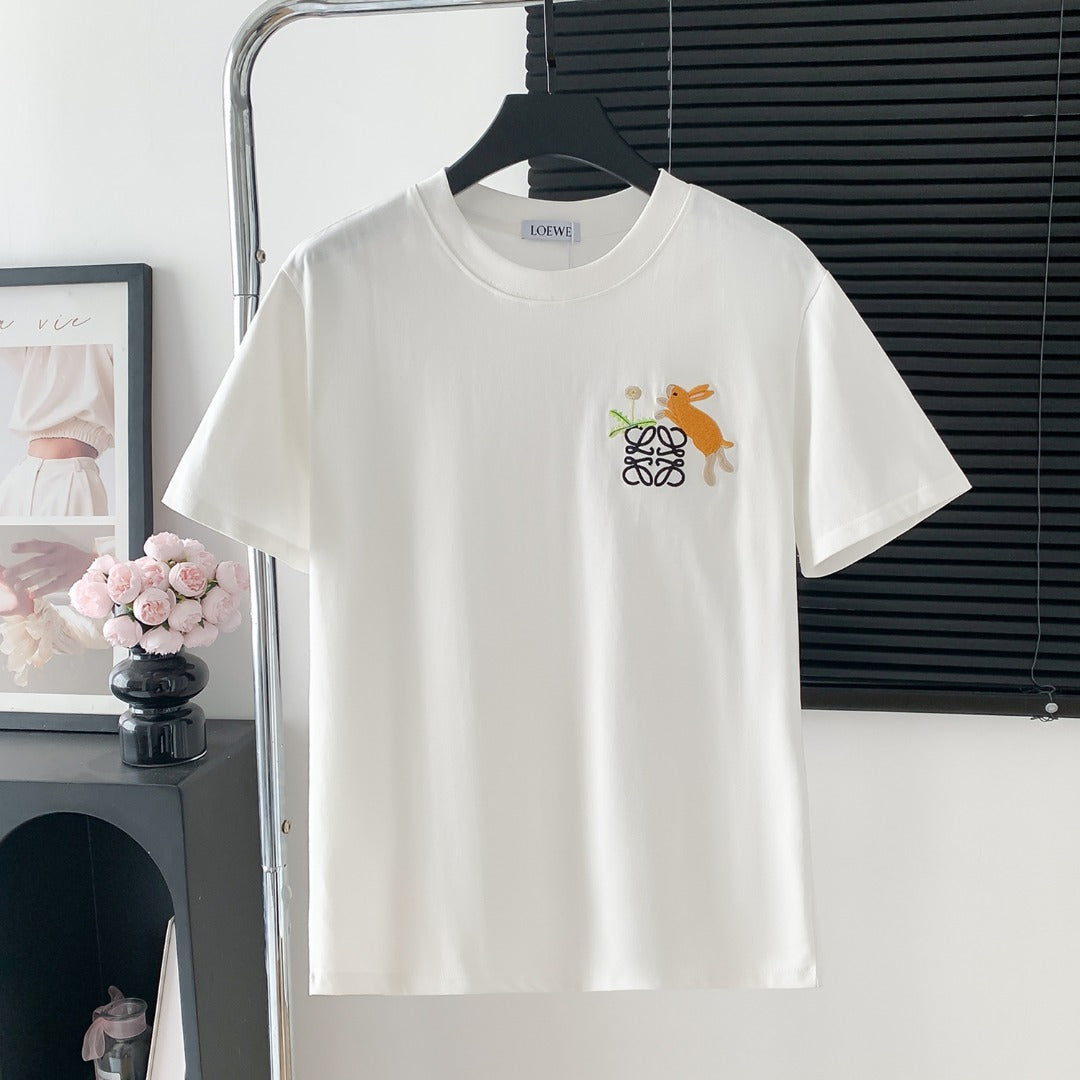 Unisex Embroidered Logo Short-Sleeve T-Shirt