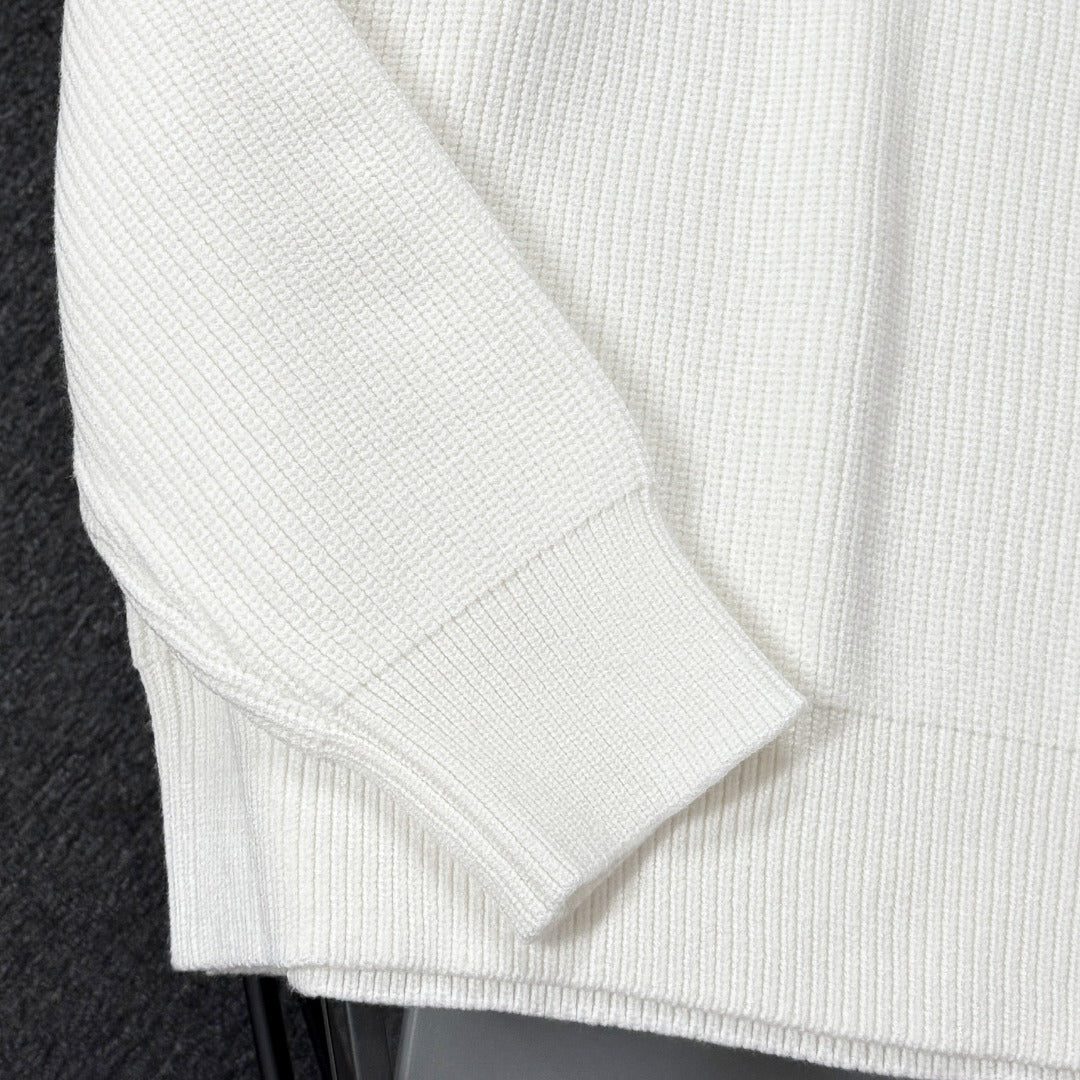 Unisex Jacquard Wool Knit Sweater – Oversized Fit