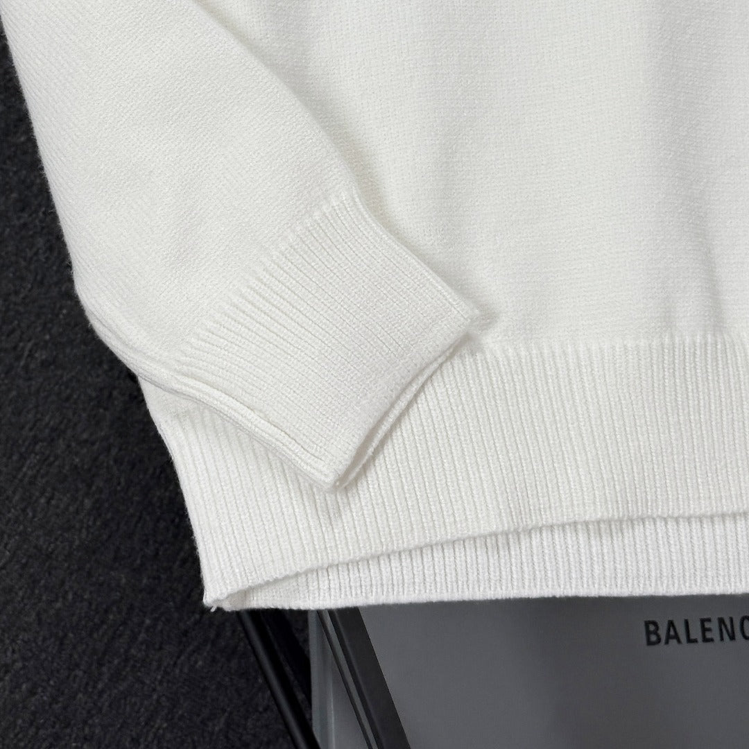 Unisex Jacquard Wool Sweater – Oversized Fit