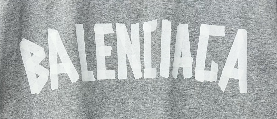 Unisex Distressed Tape-Effect Print T-Shirt – Premium Cotton