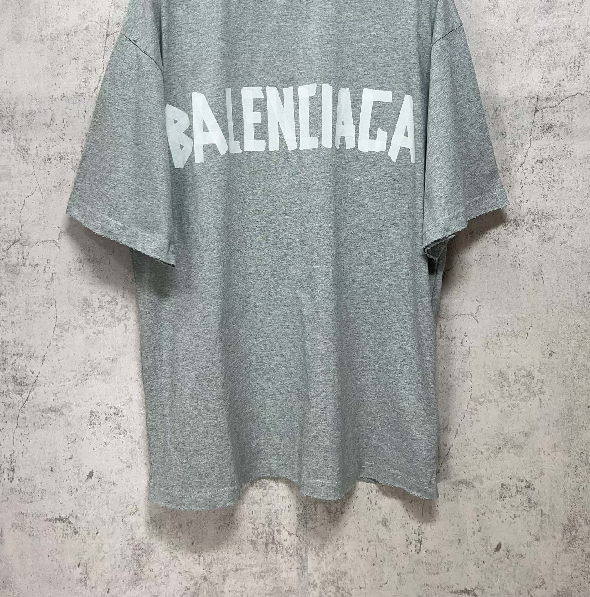 Unisex Distressed Tape-Effect Print T-Shirt – Premium Cotton