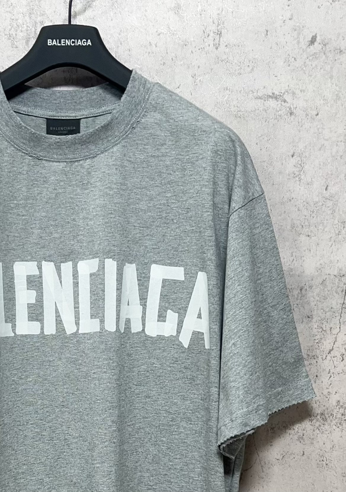 Unisex Distressed Tape-Effect Print T-Shirt – Premium Cotton