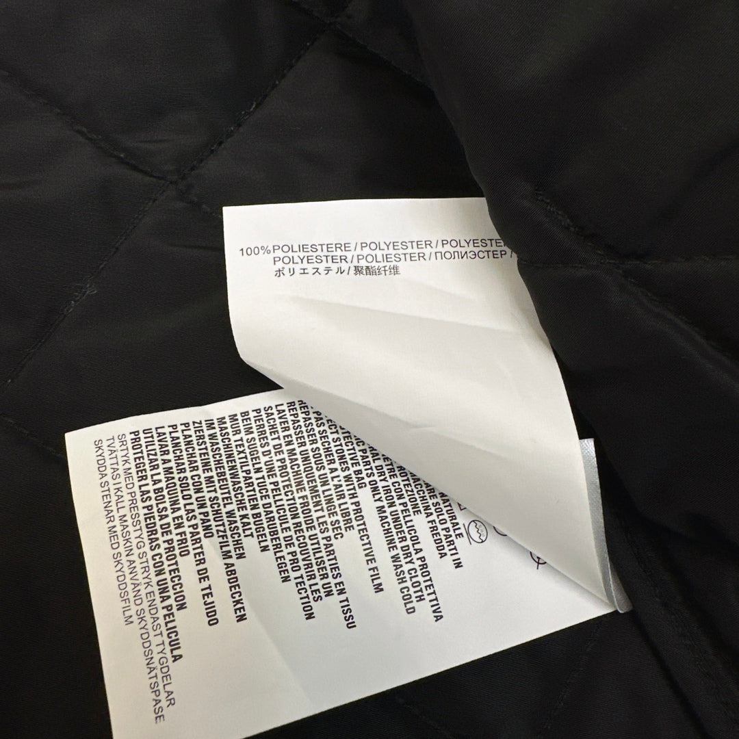 Autumn/Winter Quilted Nylon Round-Neck Jacket