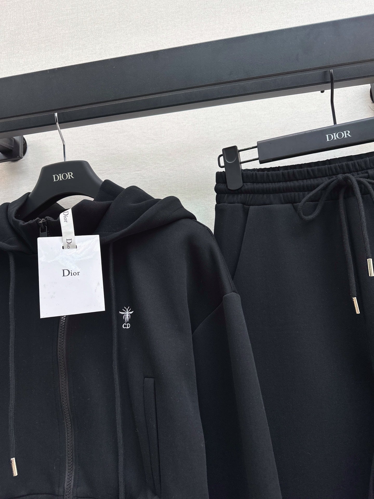 D Cropped Hooded Jacket & Elastic Waist Casual Pants Set