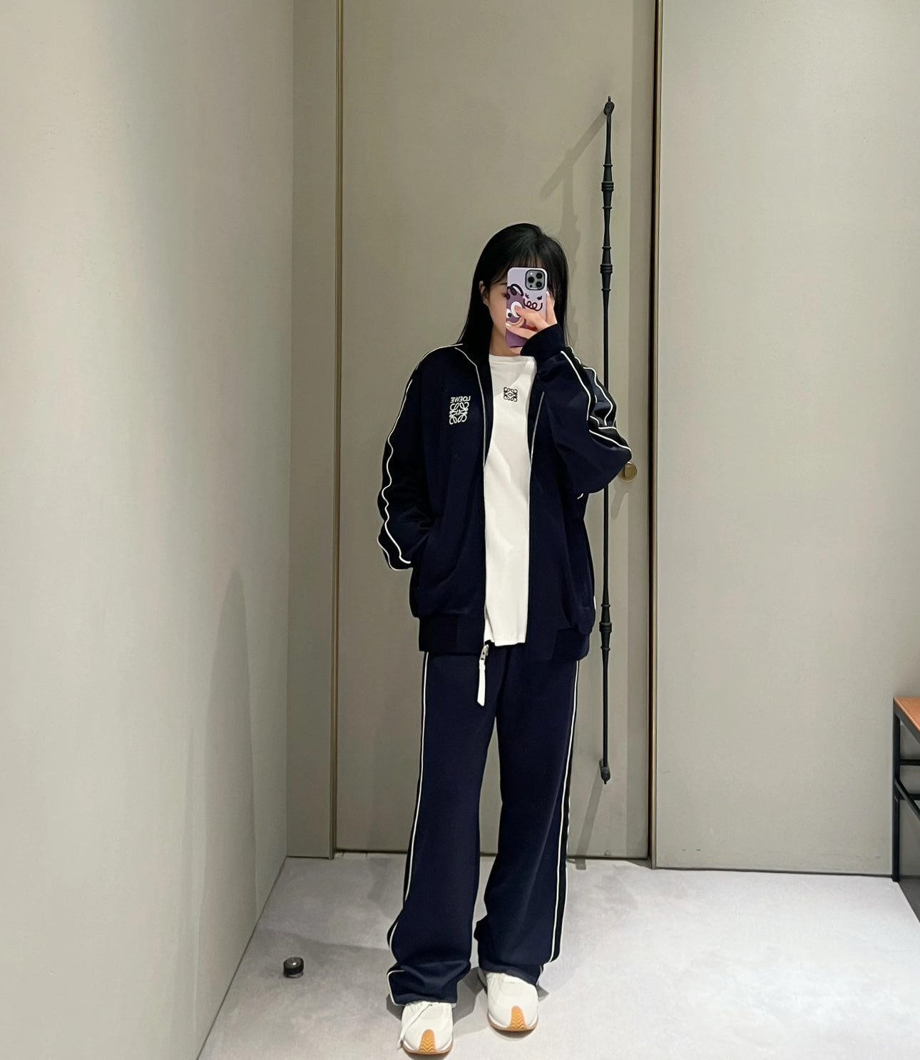 *OEWE* Tech Fabric Embroidered Tracksuit