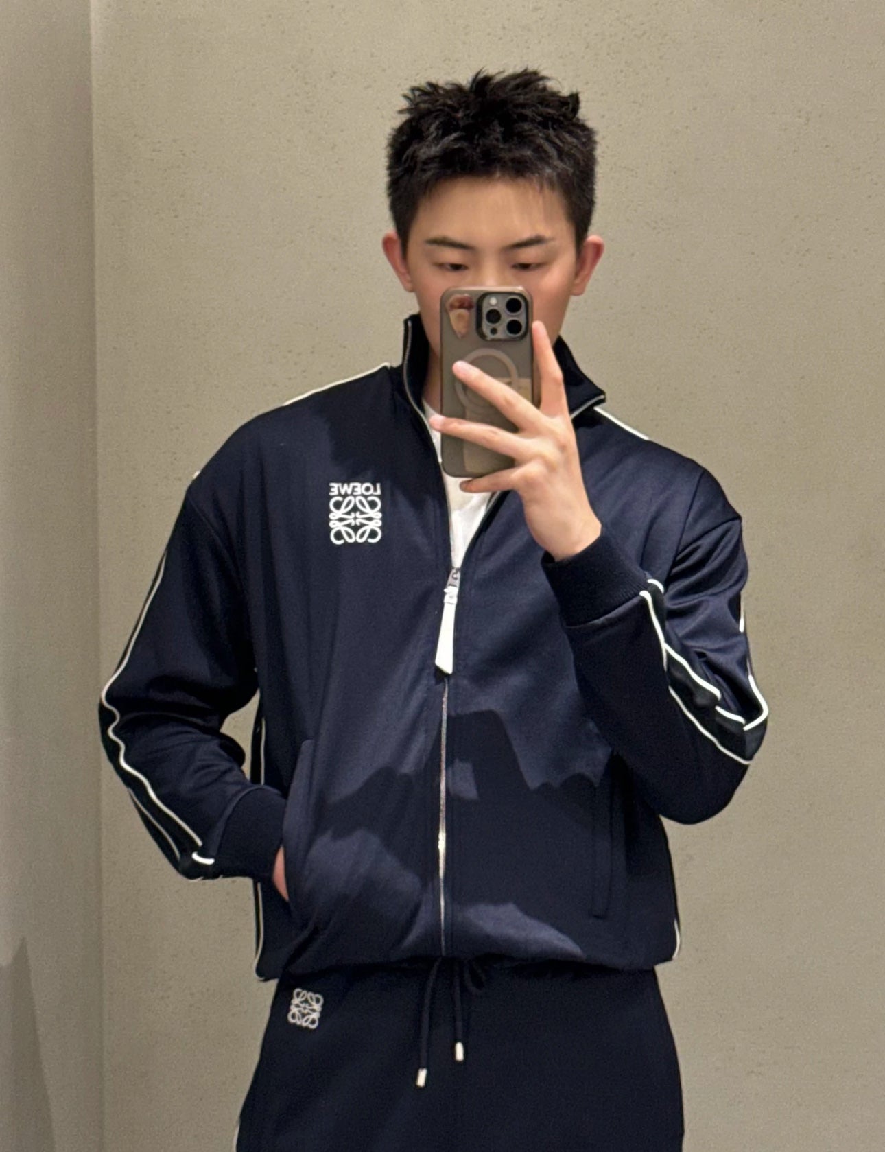 *OEWE* Tech Fabric Embroidered Tracksuit