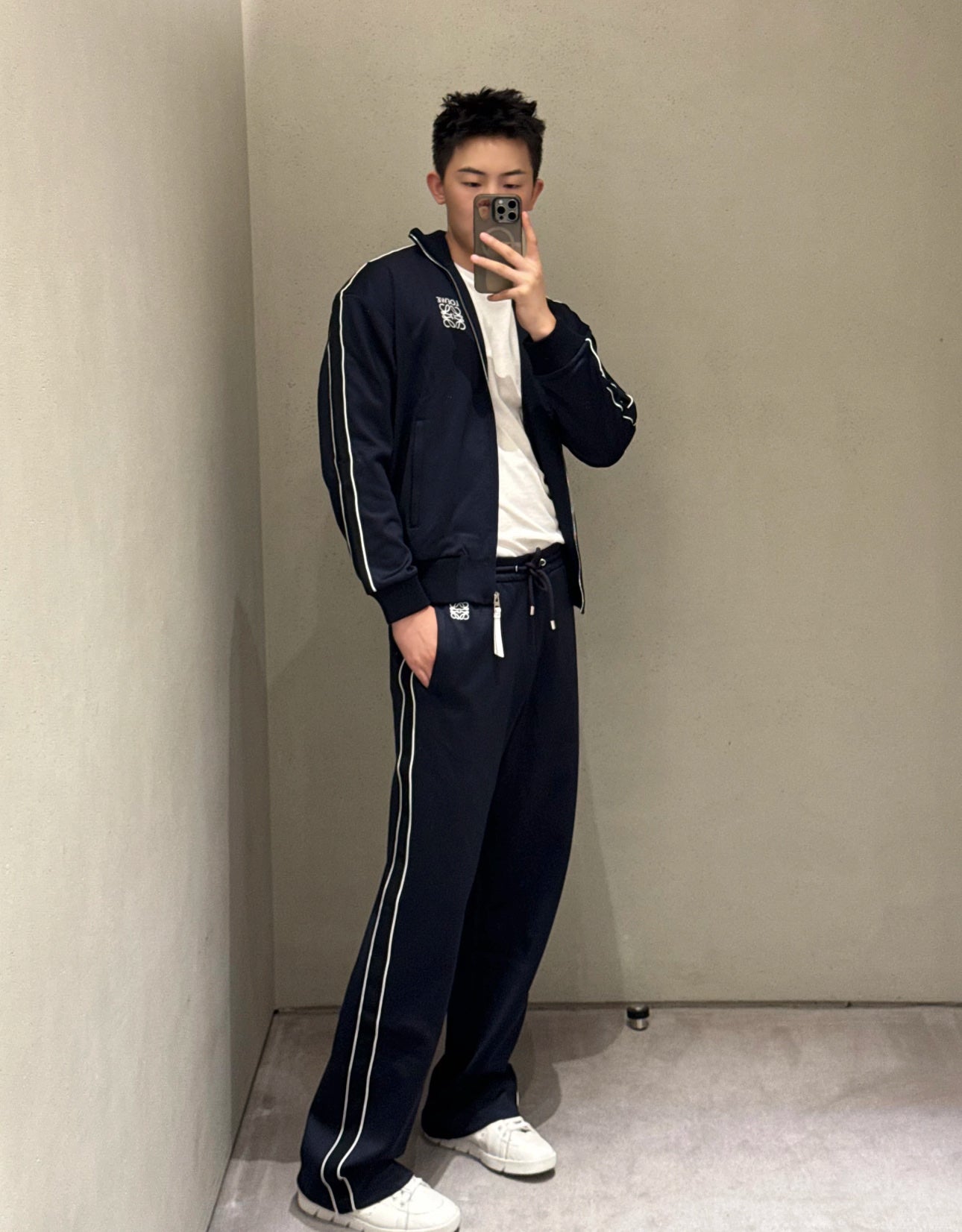 *OEWE* Tech Fabric Embroidered Tracksuit