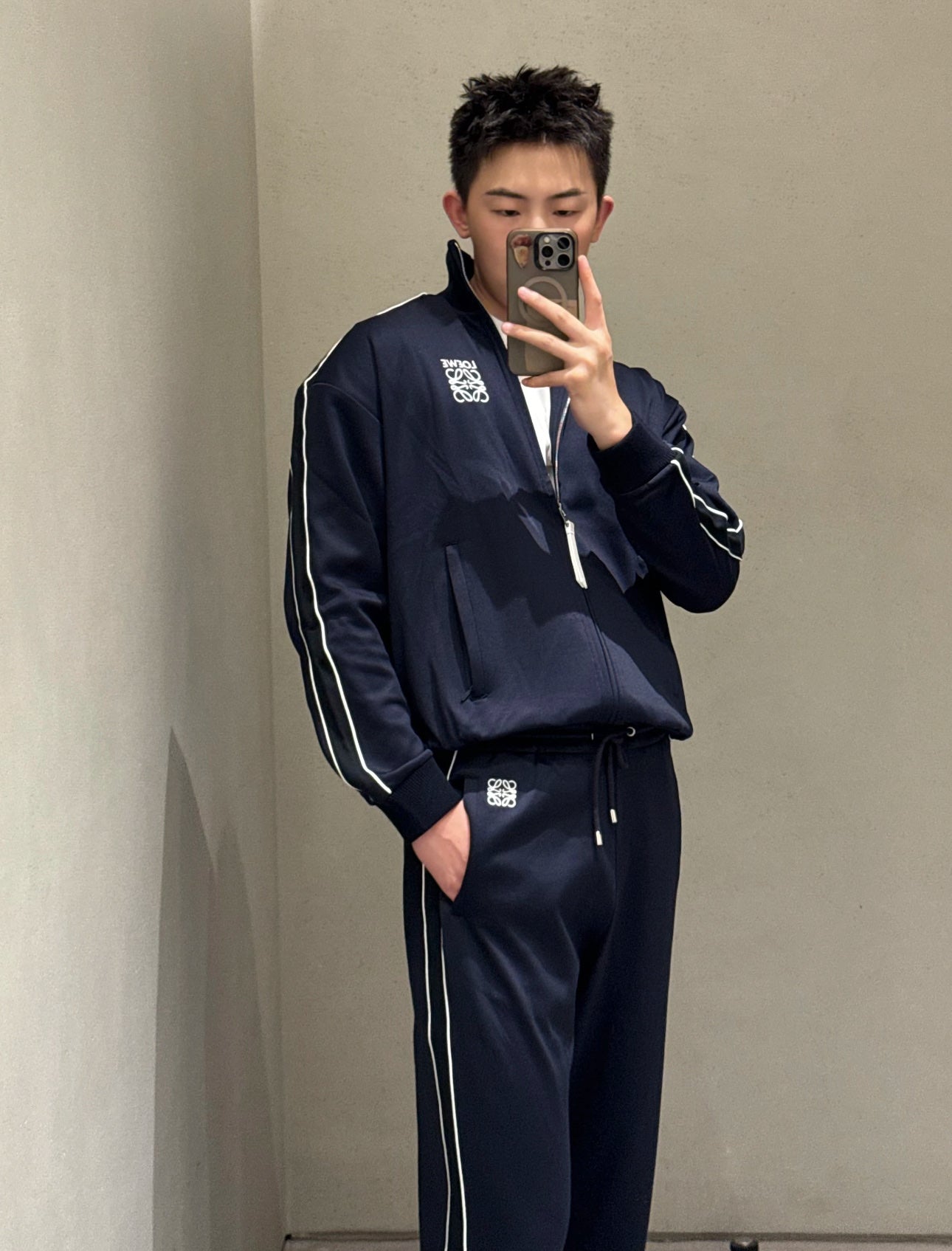 *OEWE* Tech Fabric Embroidered Tracksuit