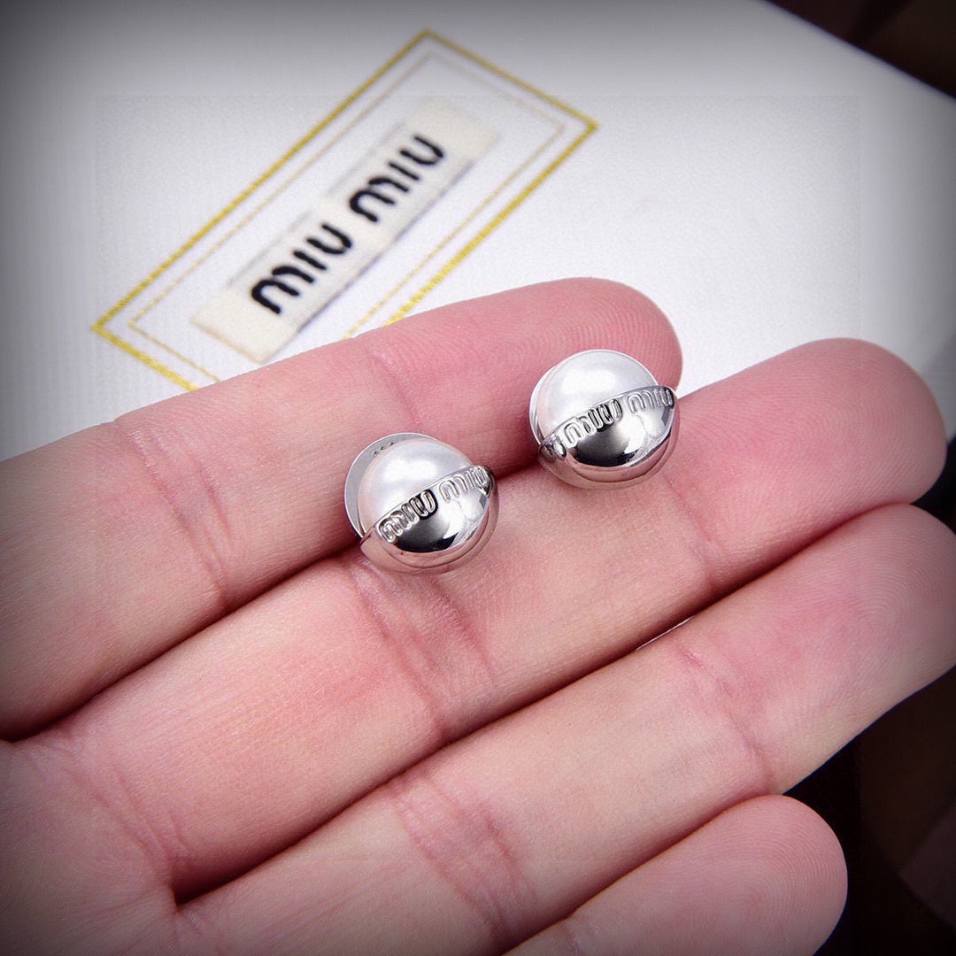 Gold-Tone Alphabet Stud Earrings