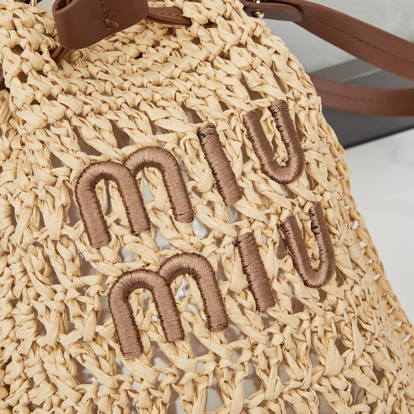 M. M Woven Bucket Bag