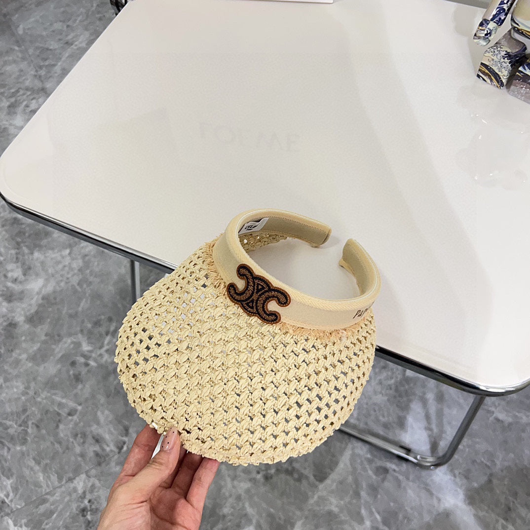 Summer Hollow Woven Sun Hat – Empty Top Style