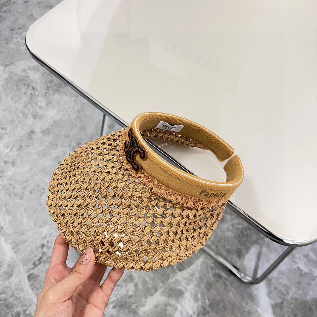 Summer Hollow Woven Sun Hat – Empty Top Style