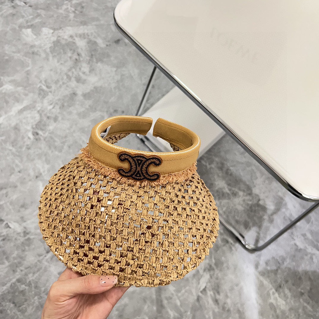 Summer Hollow Woven Sun Hat – Empty Top Style