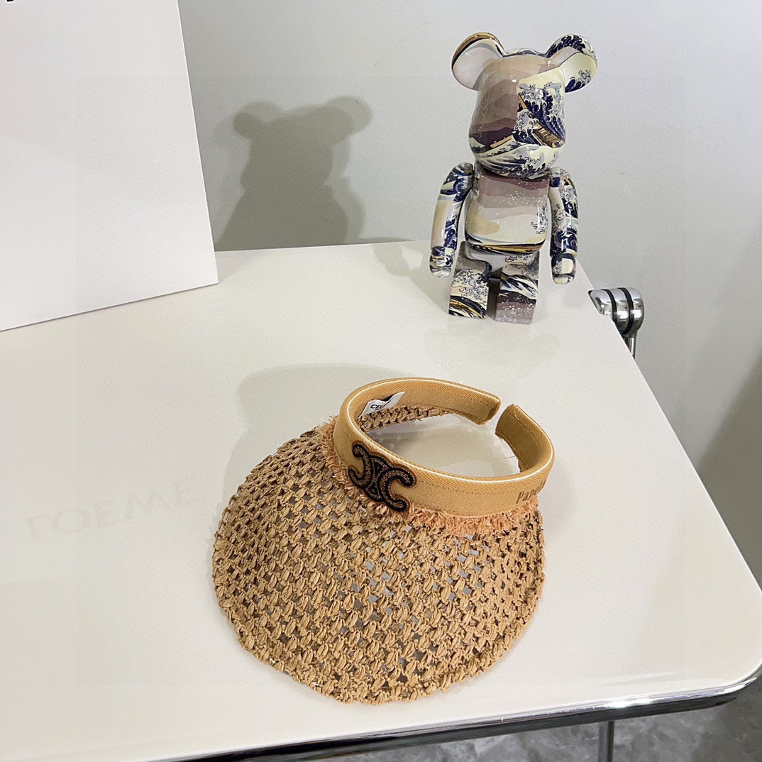 Summer Hollow Woven Sun Hat – Empty Top Style