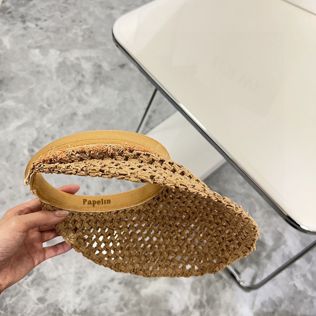Summer Hollow Woven Sun Hat – Empty Top Style