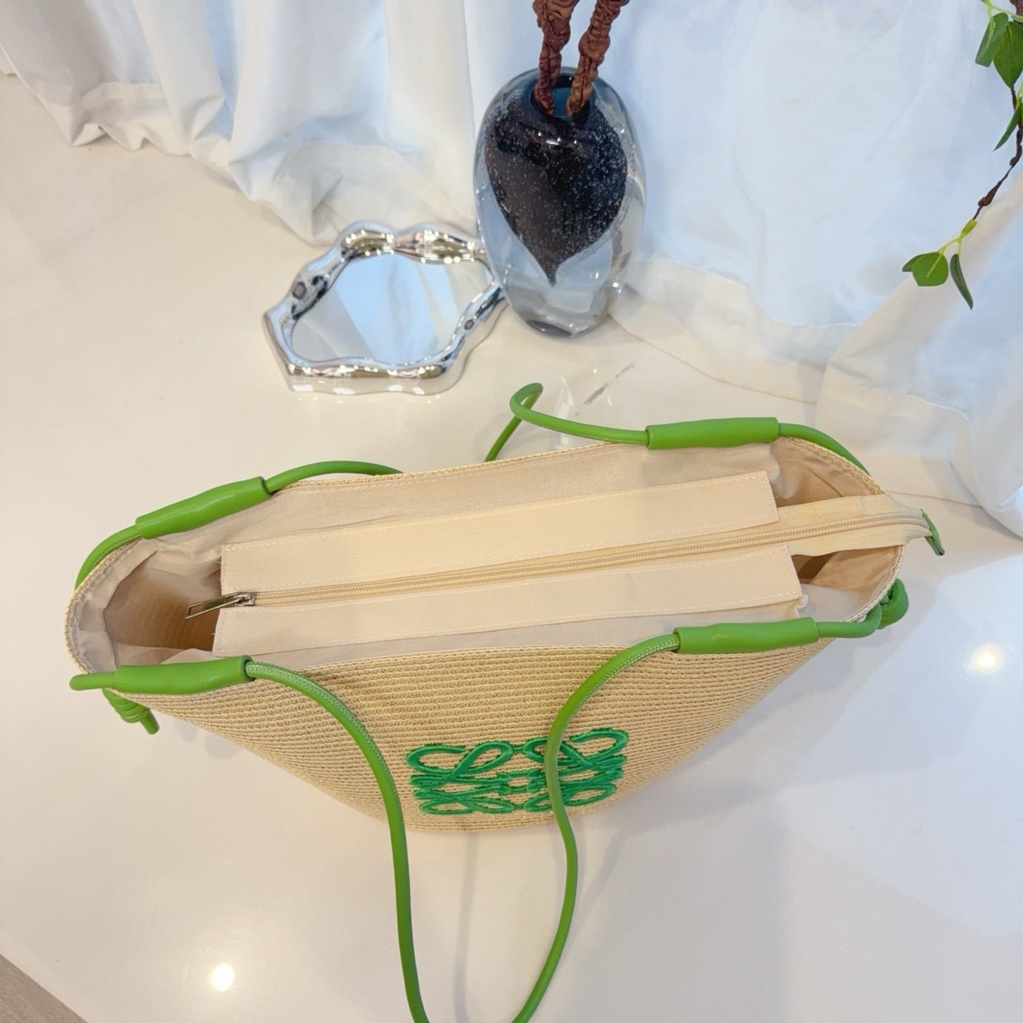 Embroidered Woven Straw Tote Bag – Versatile & Spacious