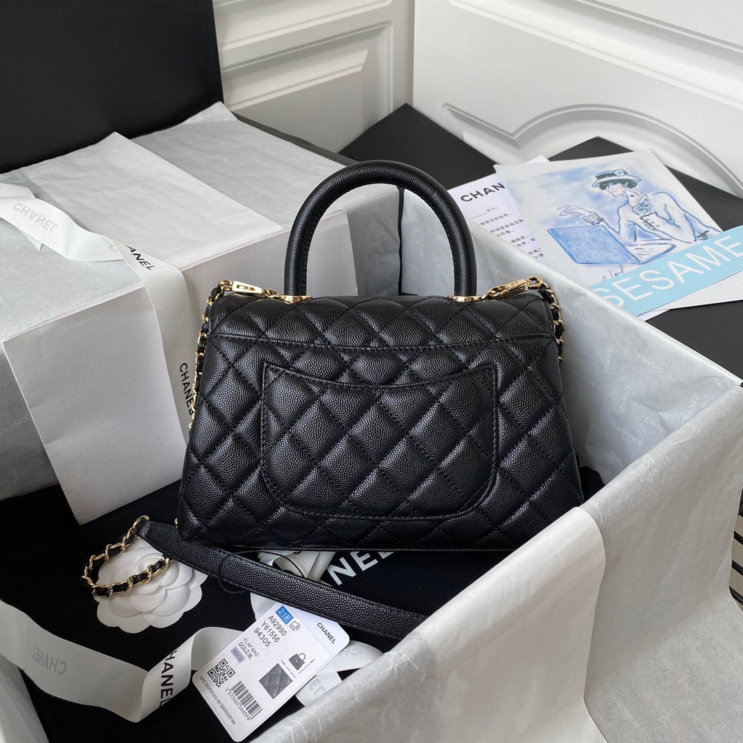 Mini Top Handle Flap Bag (𝑐𝑜𝑐𝑜 ℎ𝑎𝑛𝑑𝑙𝑒)
