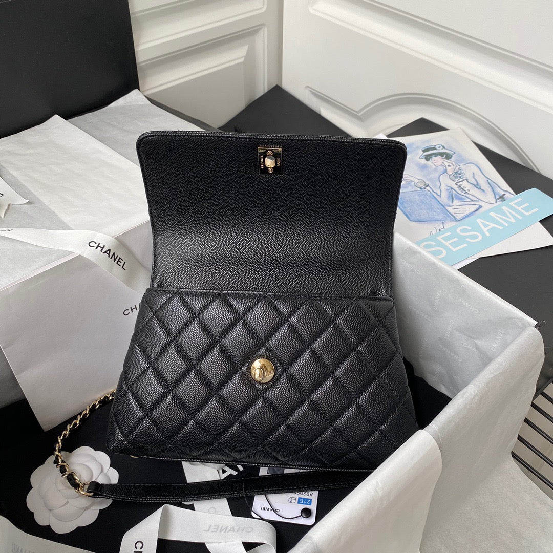 Mini Top Handle Flap Bag (𝑐𝑜𝑐𝑜 ℎ𝑎𝑛𝑑𝑙𝑒)