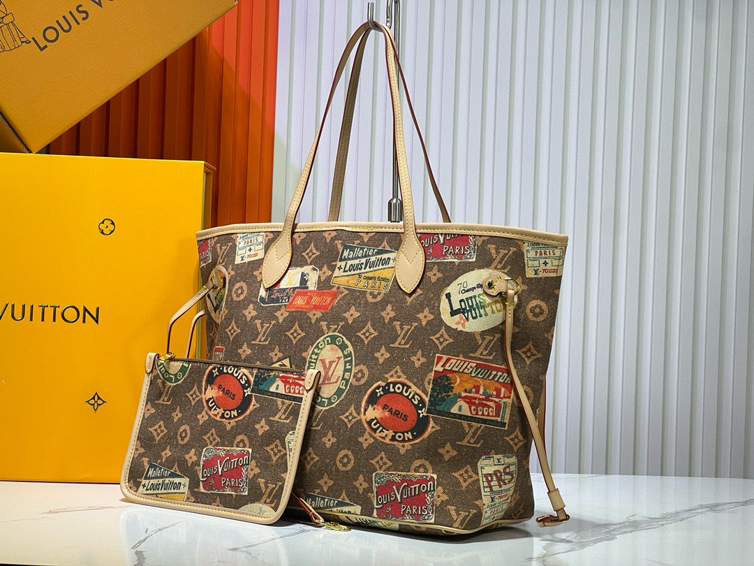 Canvas Tote – Monogram Tiles Design