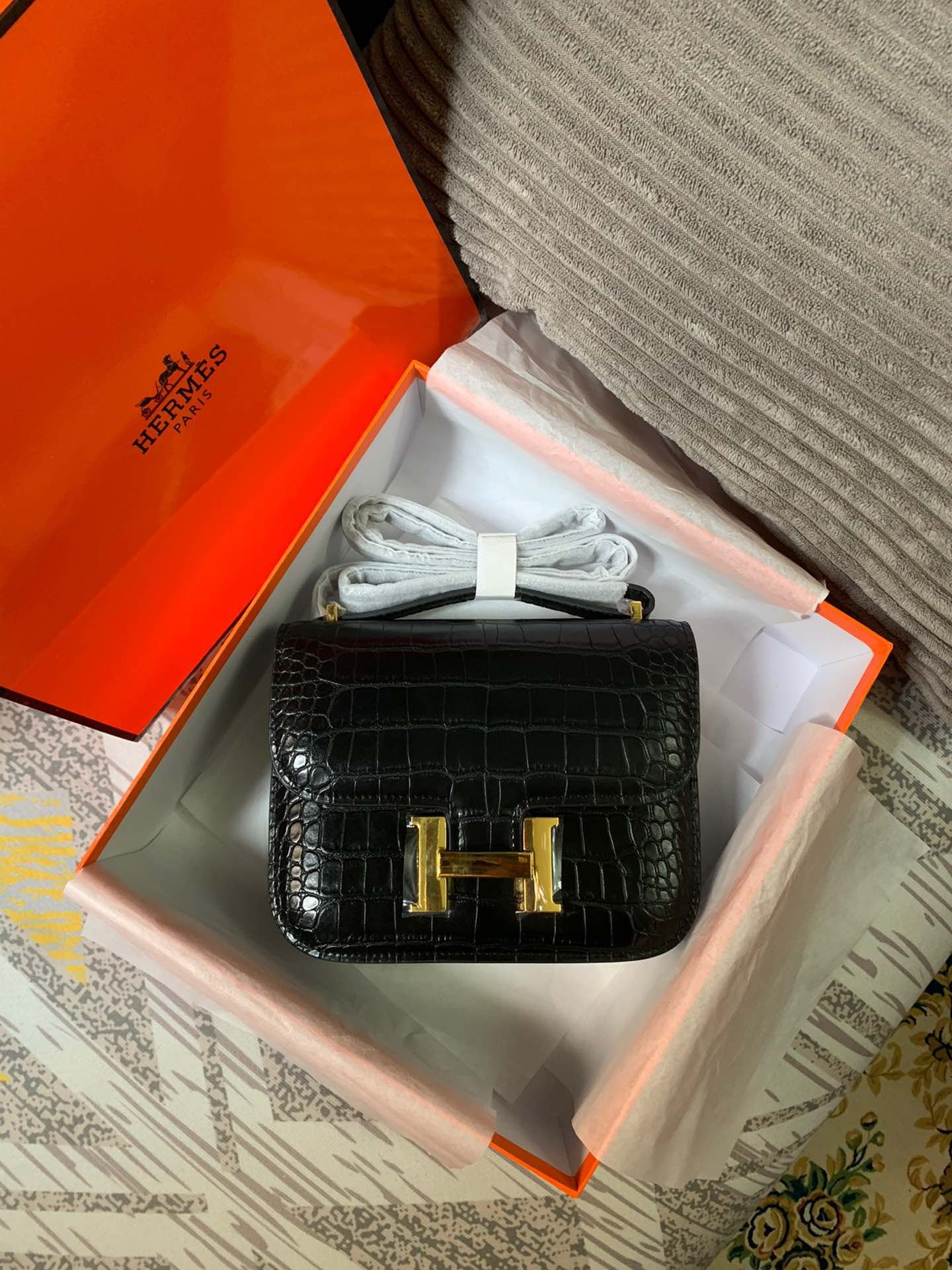 Crocodile-Patterned Bag from the Constance Collection