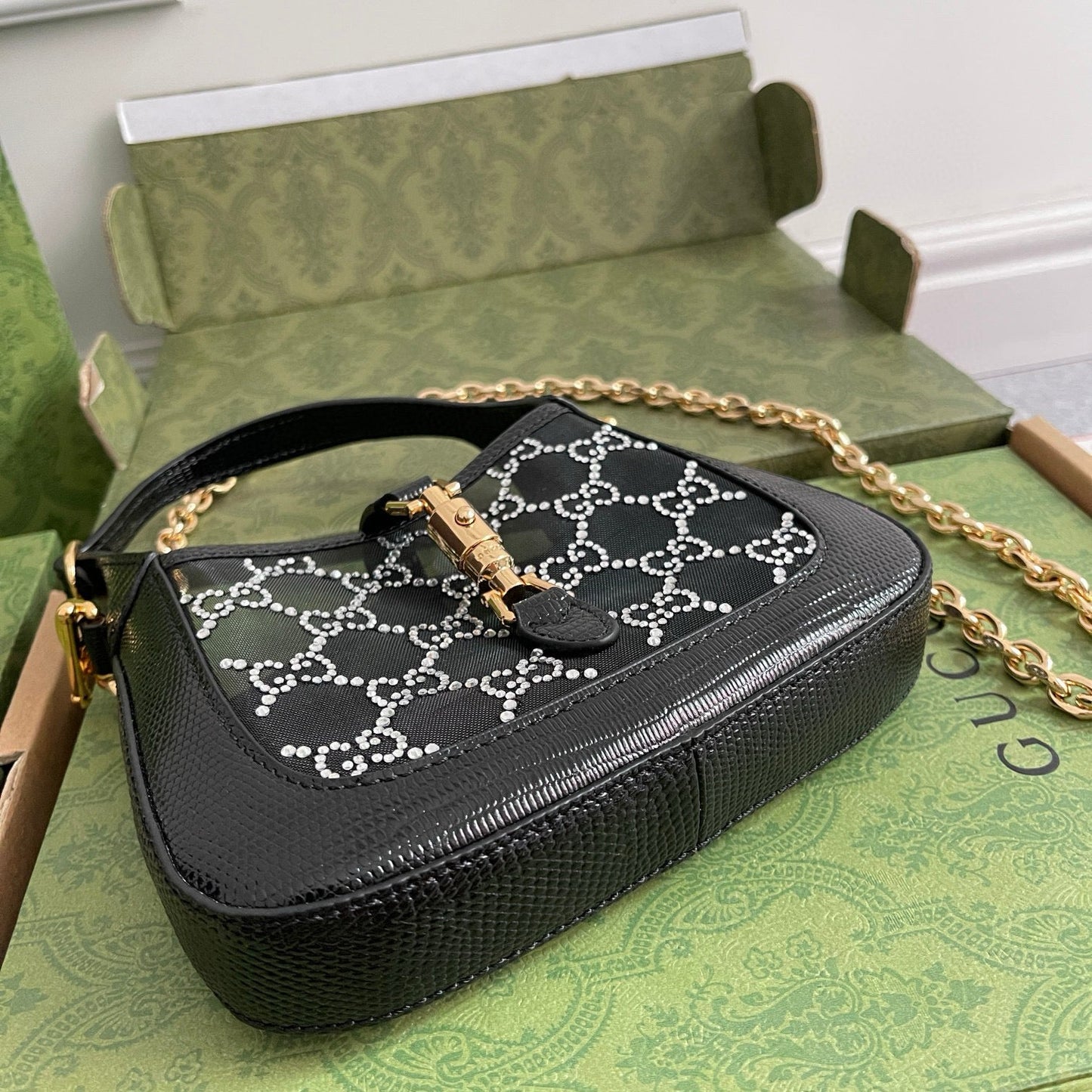 G Luxurious Lizard Pattern Bag