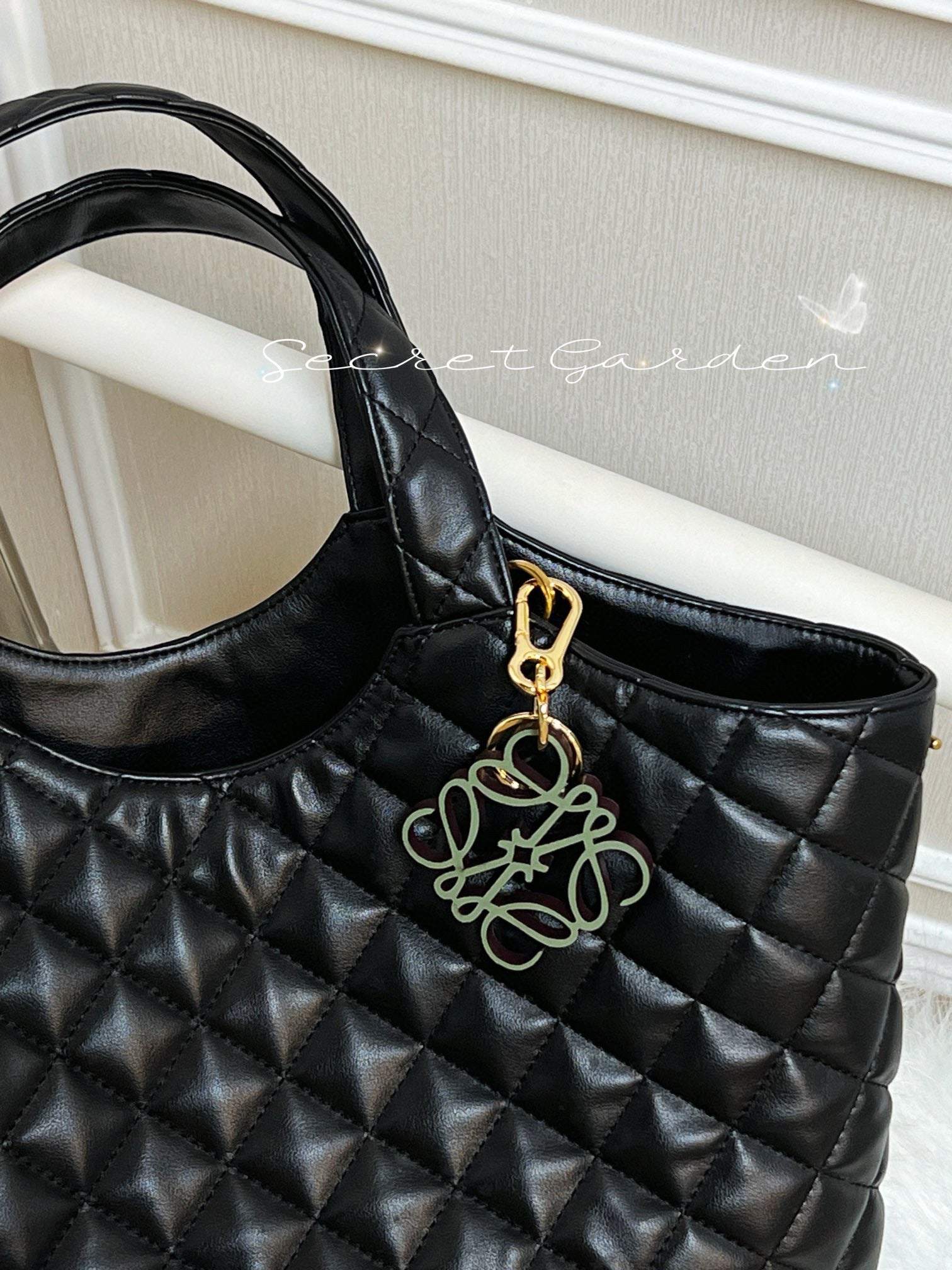 Two-Tone Leather Key Charm