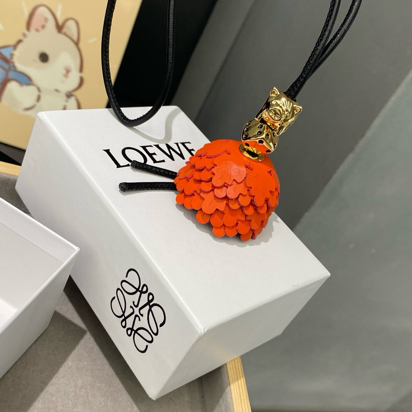 Beaded Leather Goldfish Charm 🐟