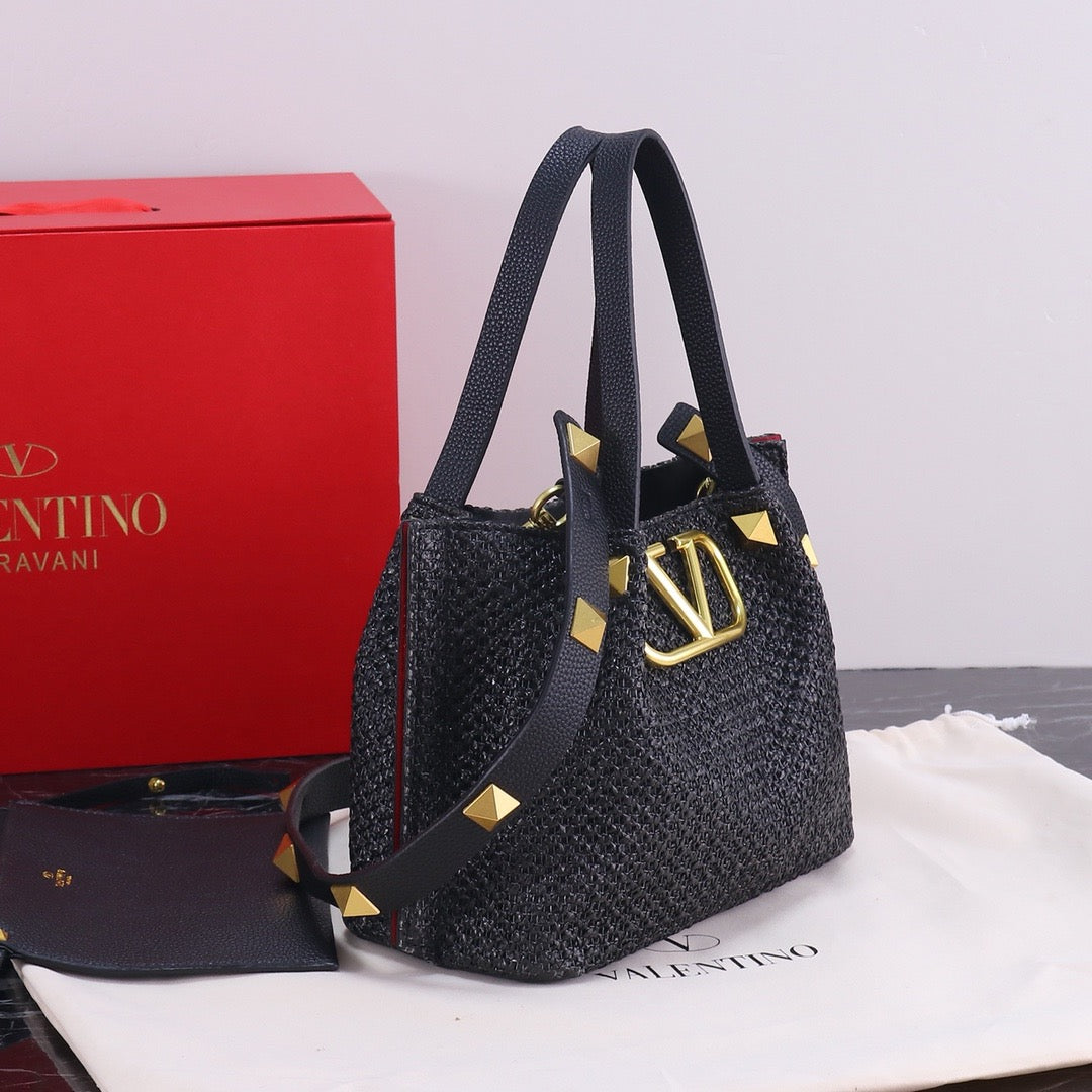 Handwoven Studded Tote Bag