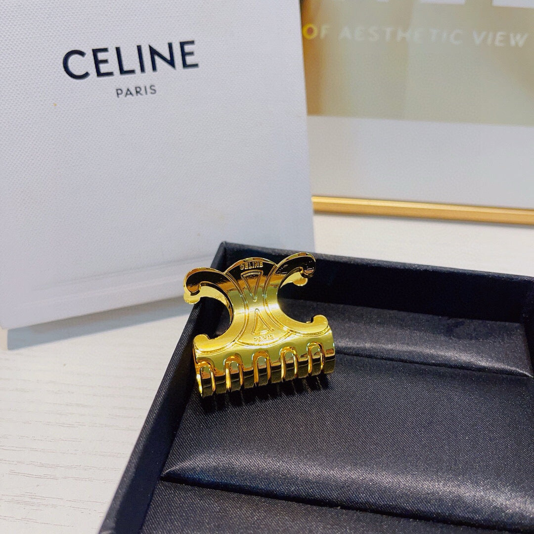 Gold Metal Triumphal Arch Hair Claw Clip – Large Size